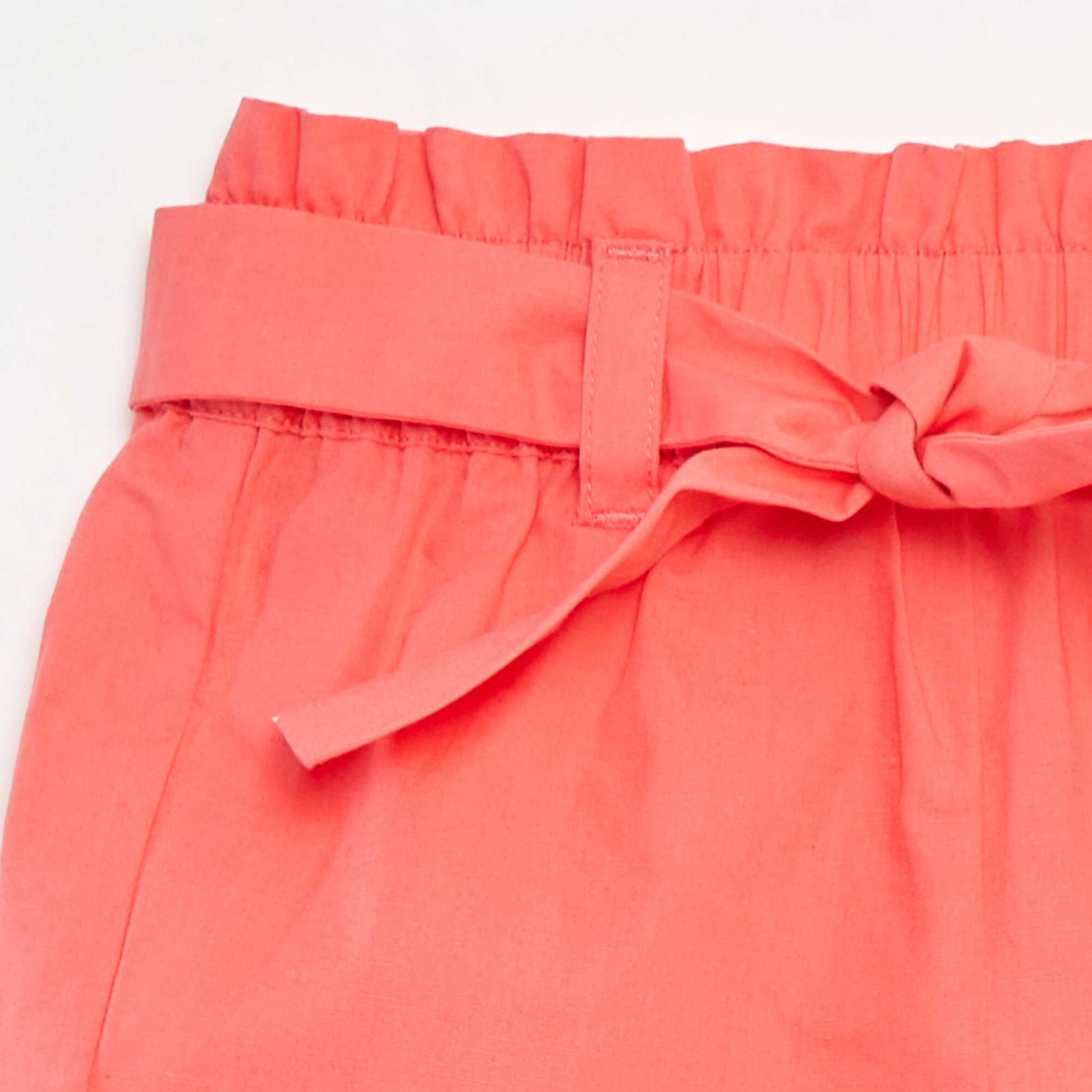 Short en popeline avec ceinture ROSE