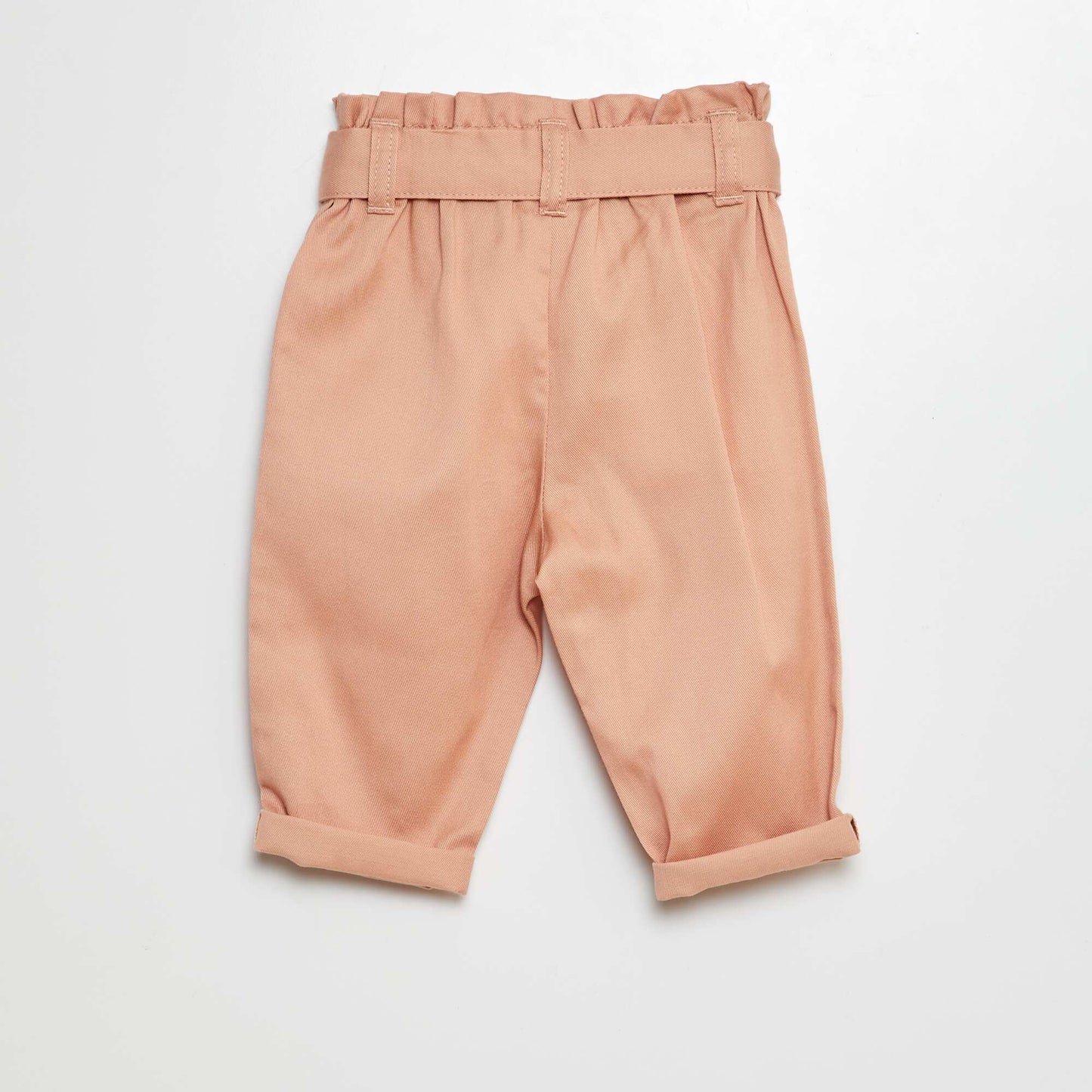 Pantalon paperbag avec taille ajustable ROSE CLAIR