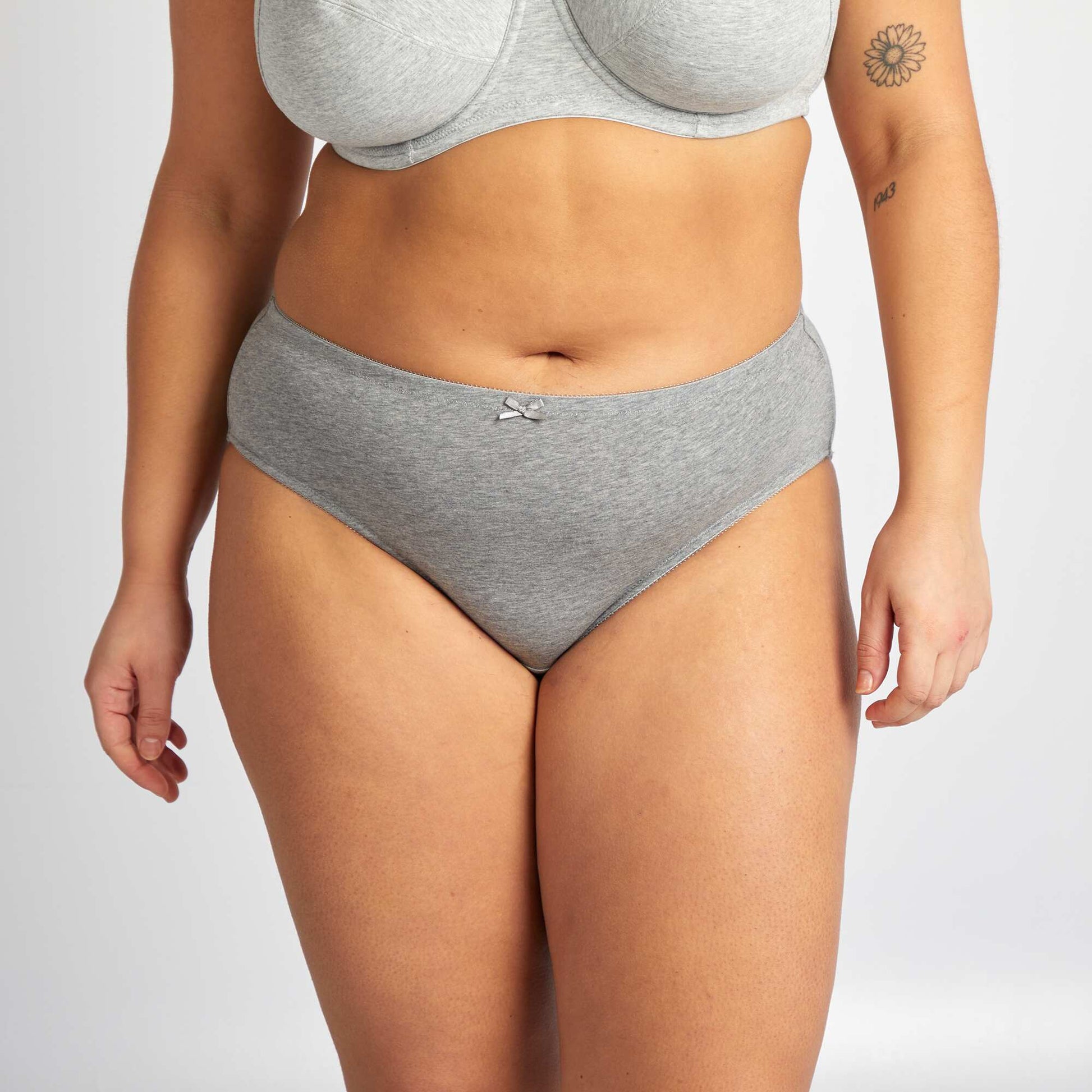 Lot de 3 culottes en coton stretch GRIS