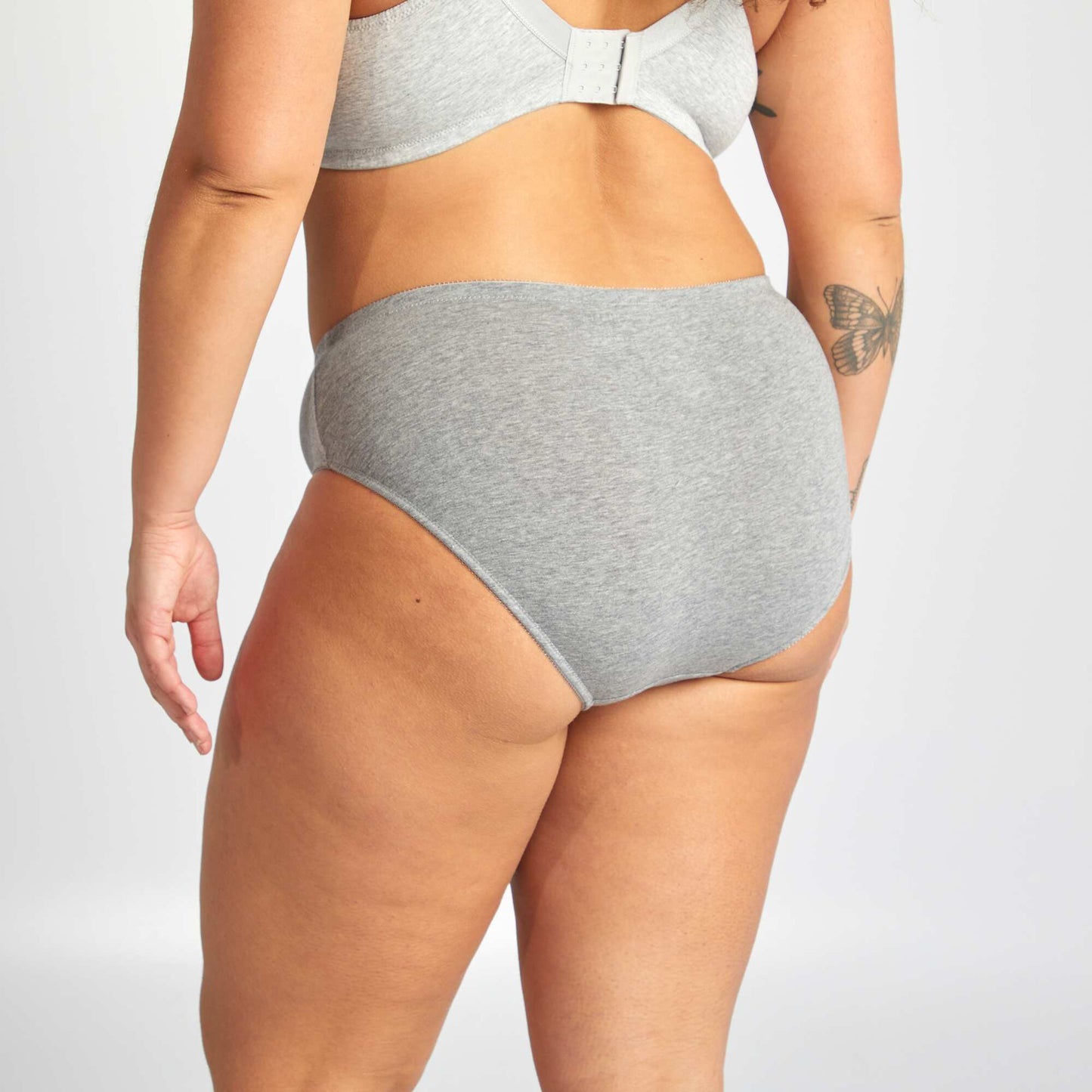 Lot de 3 culottes en coton stretch GRIS