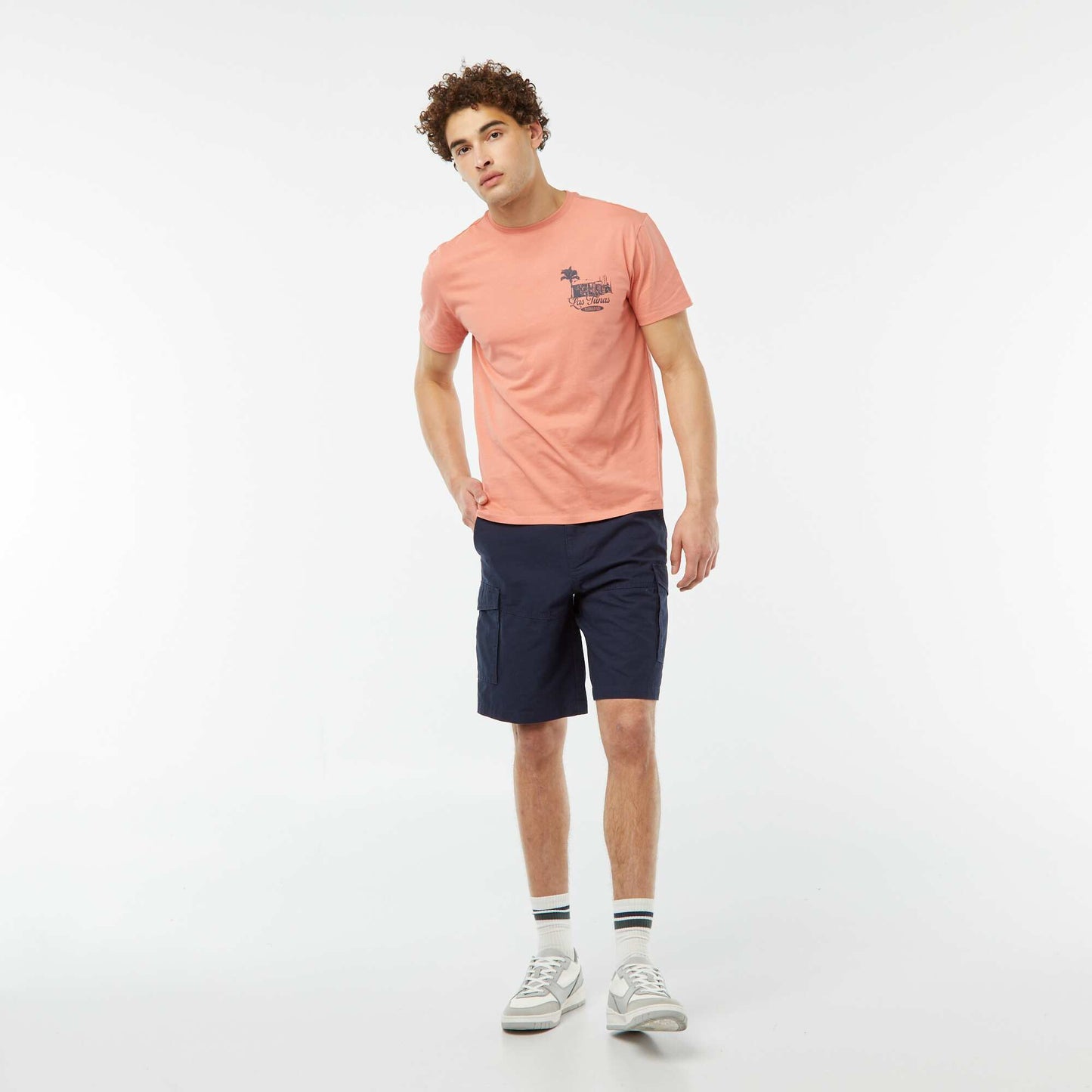 T-shirt imprimé manches courtes ORANGE