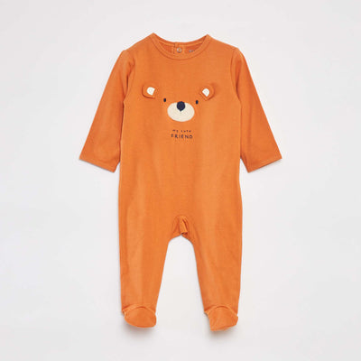 Pyjama dors bien avec pieds à motifs ORANGE
