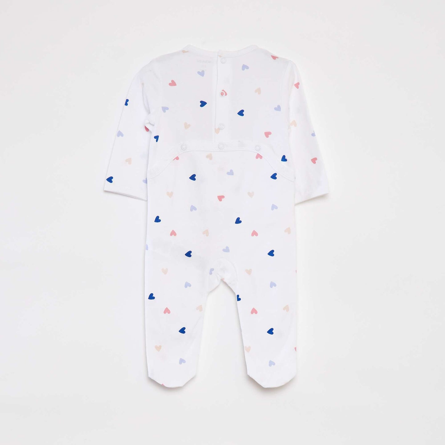 Pyjama dors bien avec pieds à motifs BLANC
