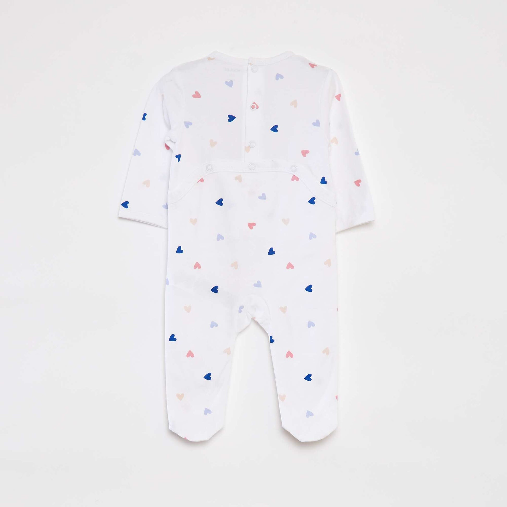 Pyjama dors bien avec pieds à motifs BLANC