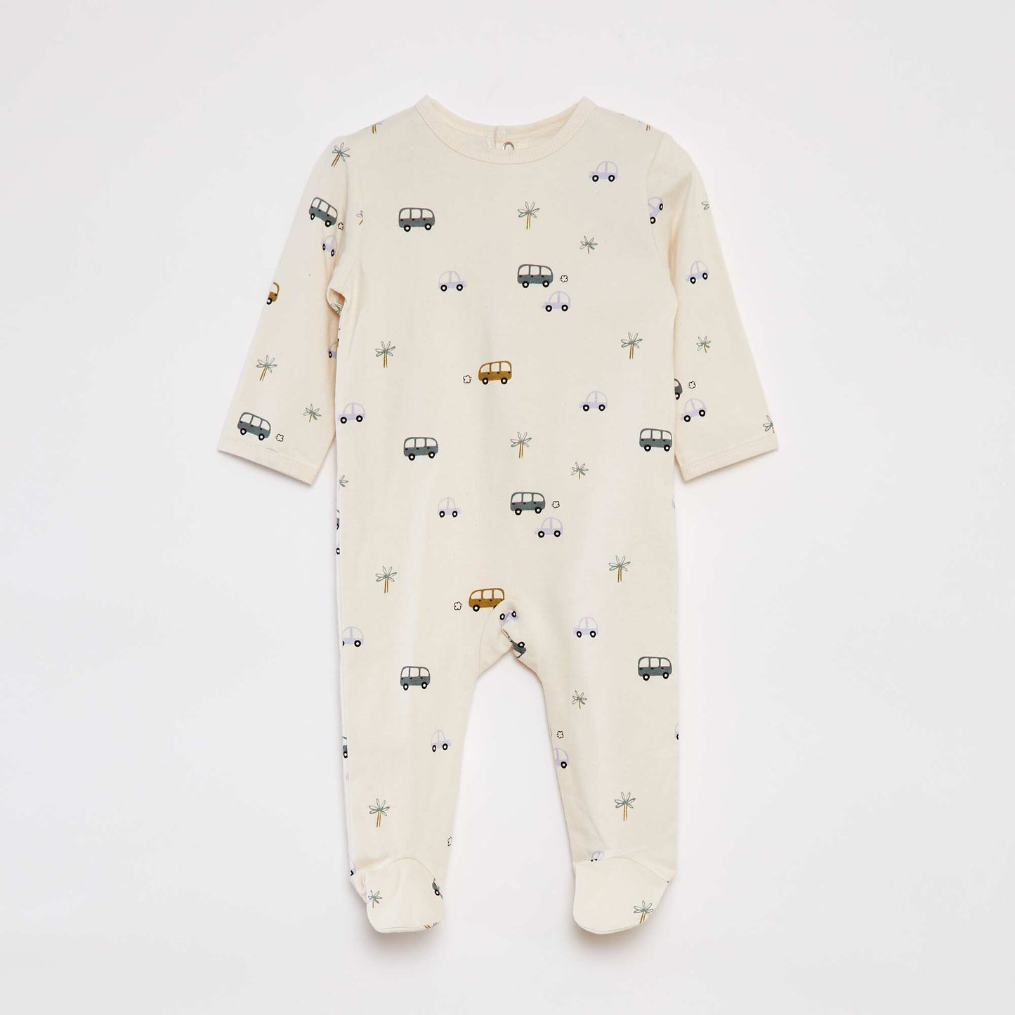 Pyjama dors bien avec pieds à motifs BLANC
