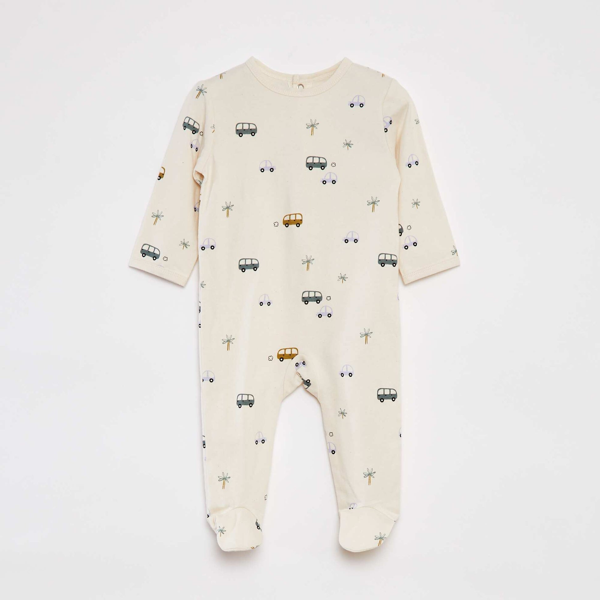Pyjama dors bien avec pieds à motifs BLANC