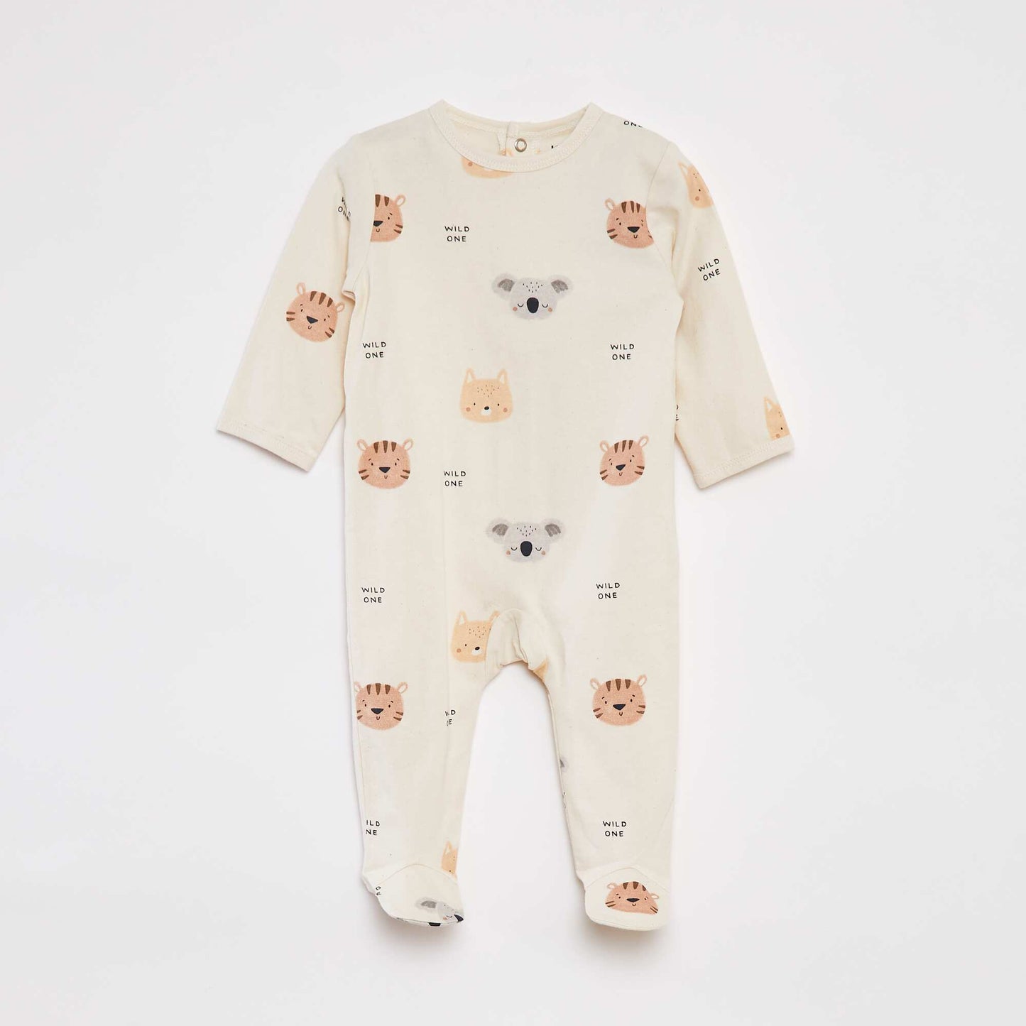 Pyjama dors bien avec pieds à motifs BLANC
