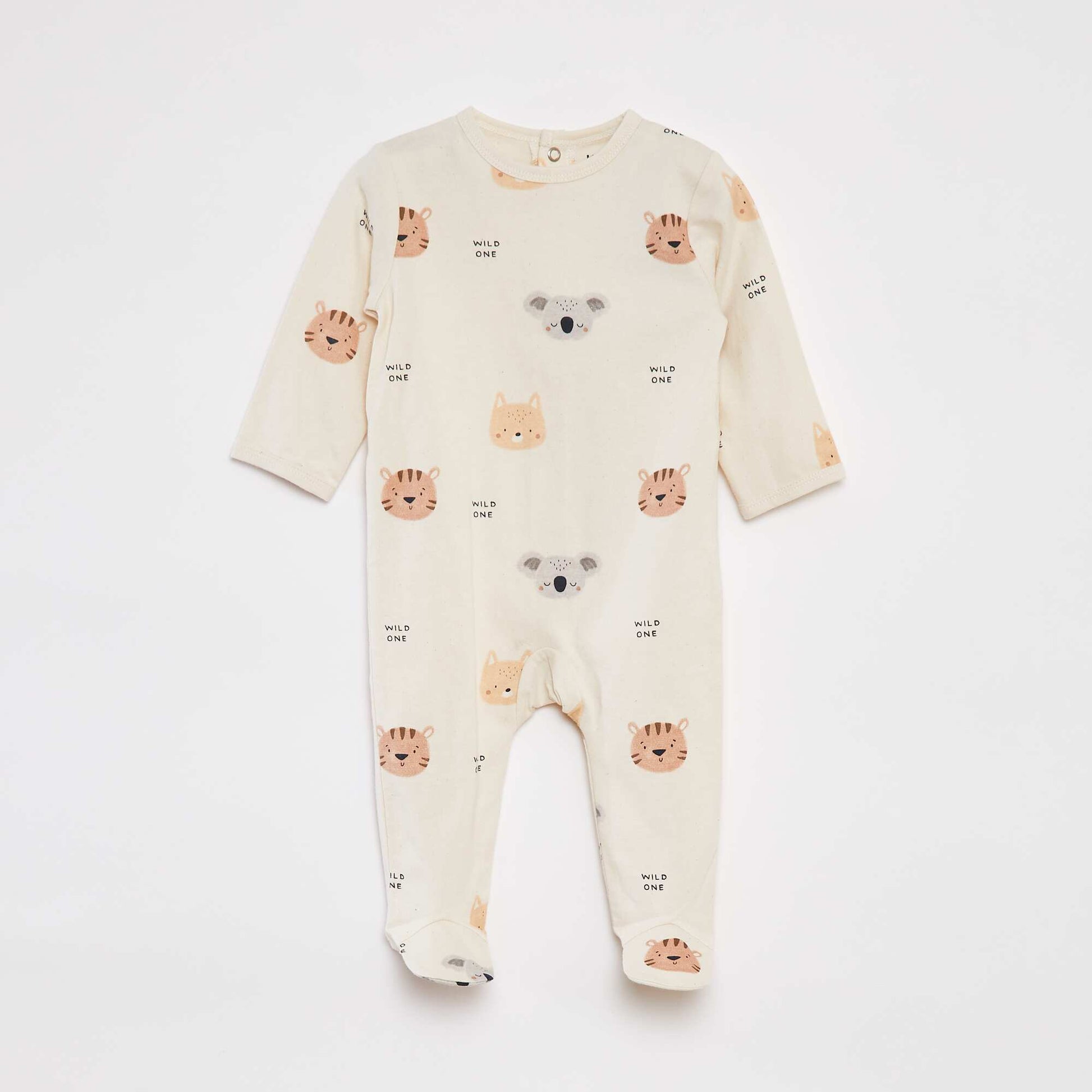 Pyjama dors bien avec pieds à motifs BLANC