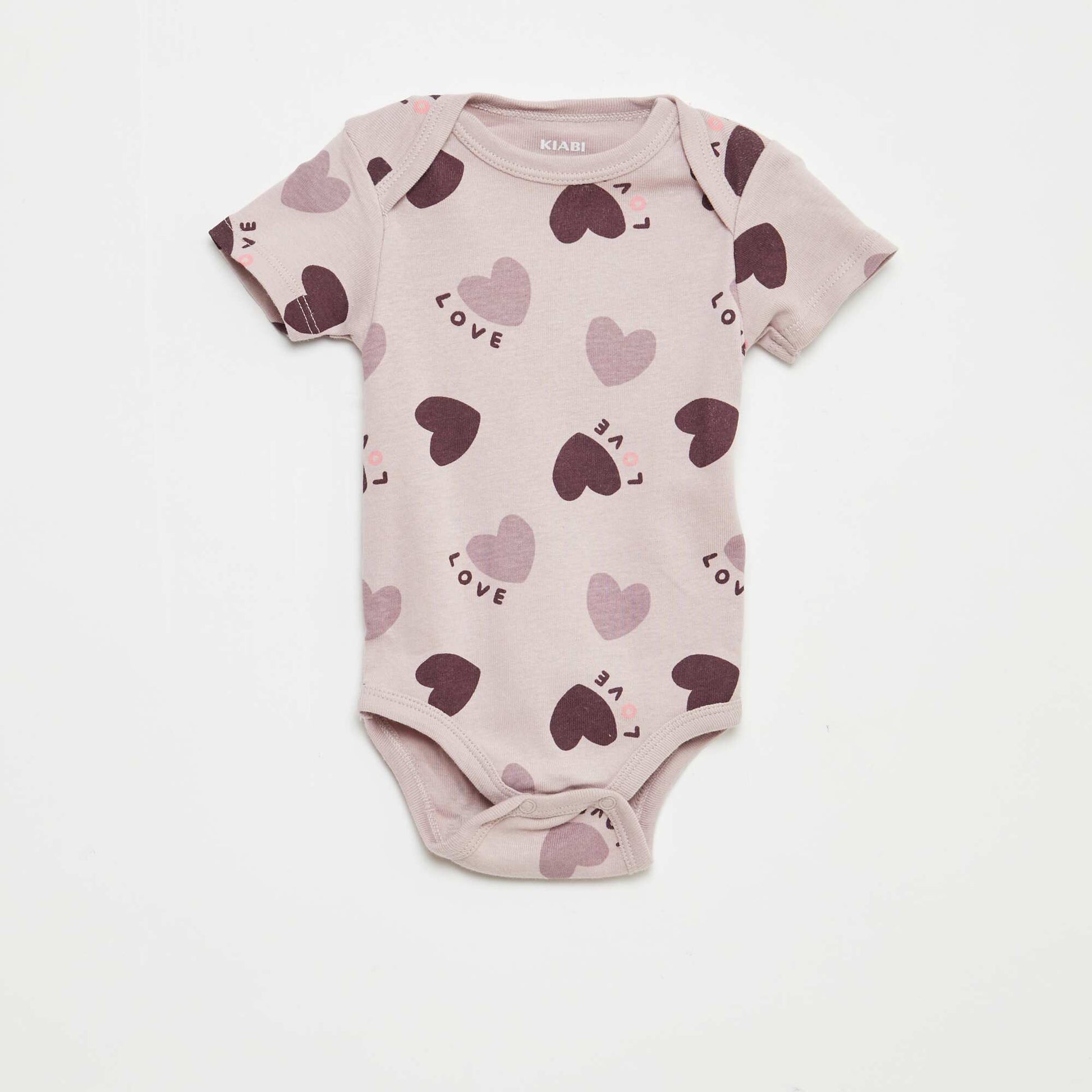 Bodies imprimés en coton - lot de 3 VIOLET