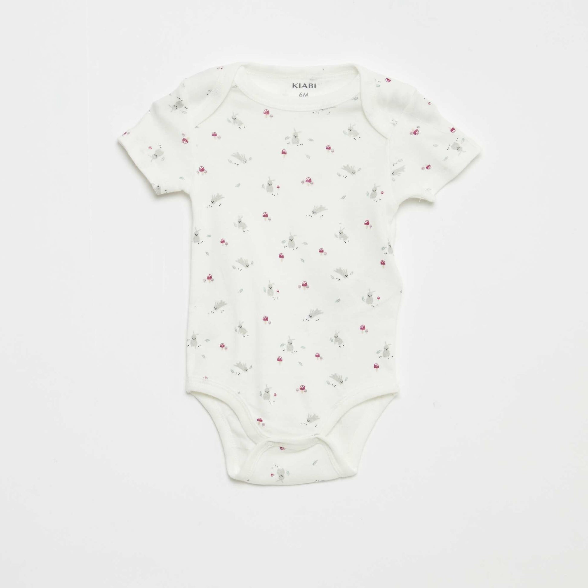 Bodies imprimés en coton - lot de 3 BLANC