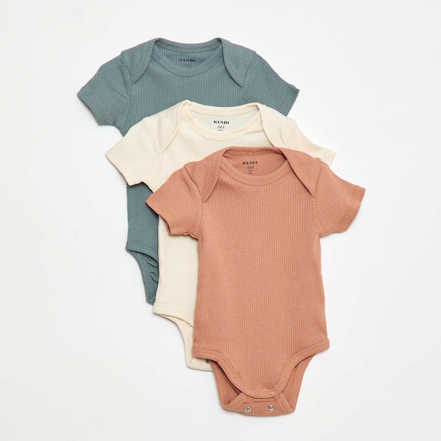 Bodies évolutif en maille unie - Lot de 3 BEIGE