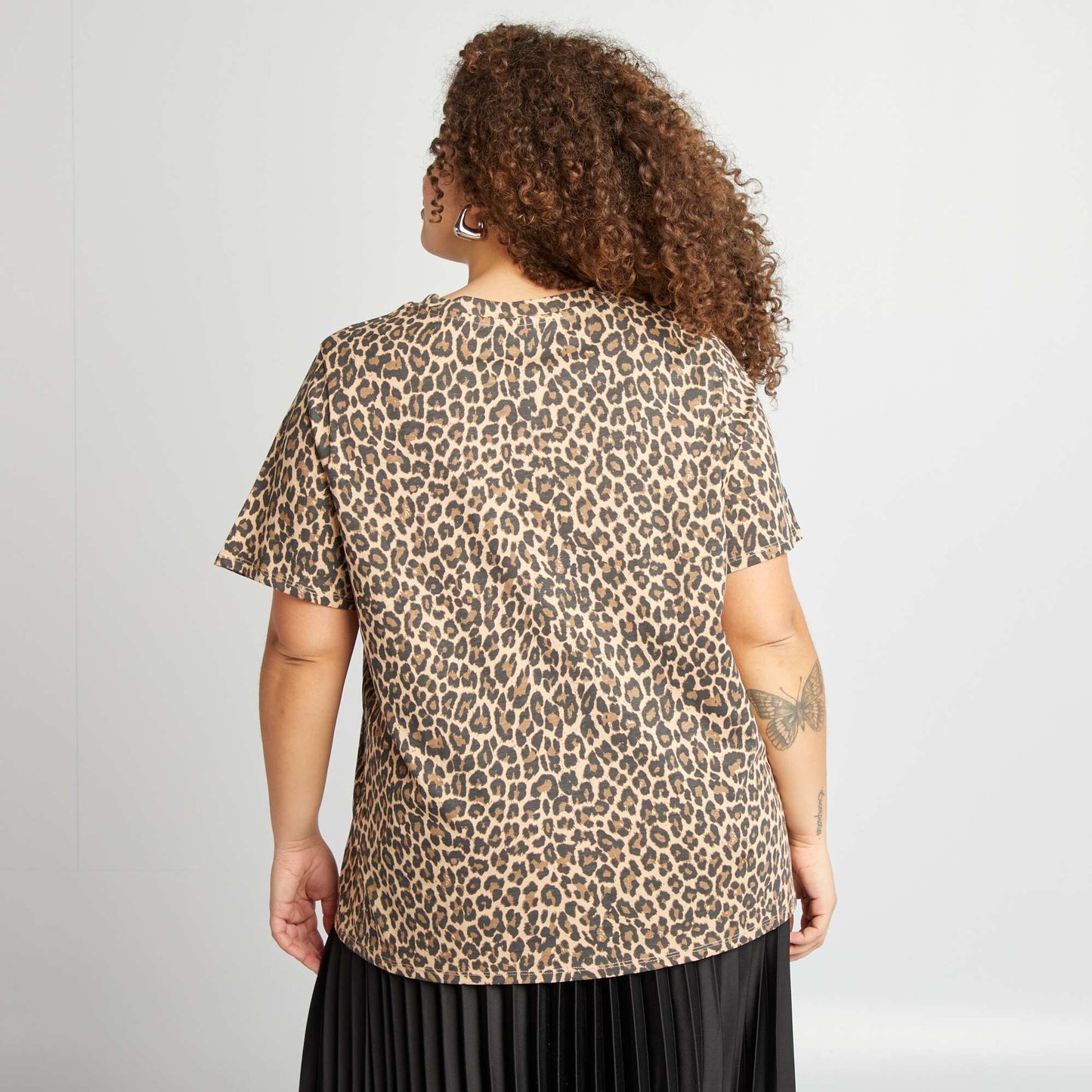 T-shirt à manches courtes avec imprimé LéOPARD