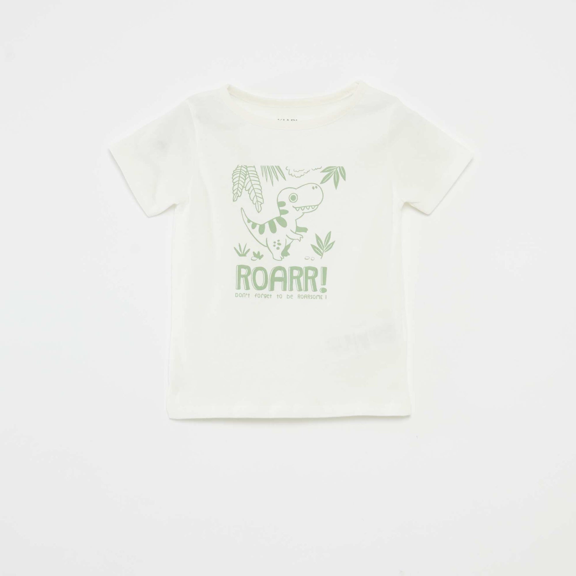 Ensemble pyjama t-shirt + short - 2 pièces BLANC