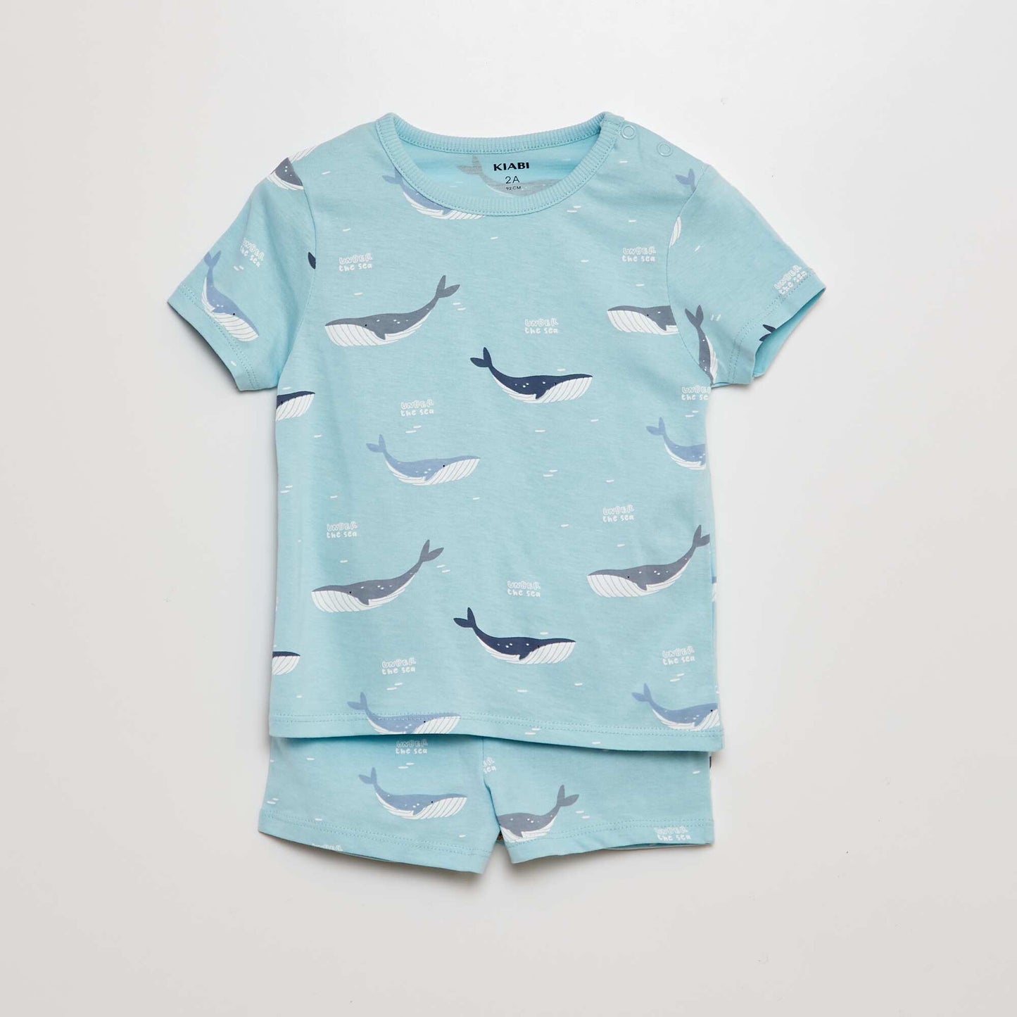 Pyjama court t-shirt + short - 2 pièces BLEU