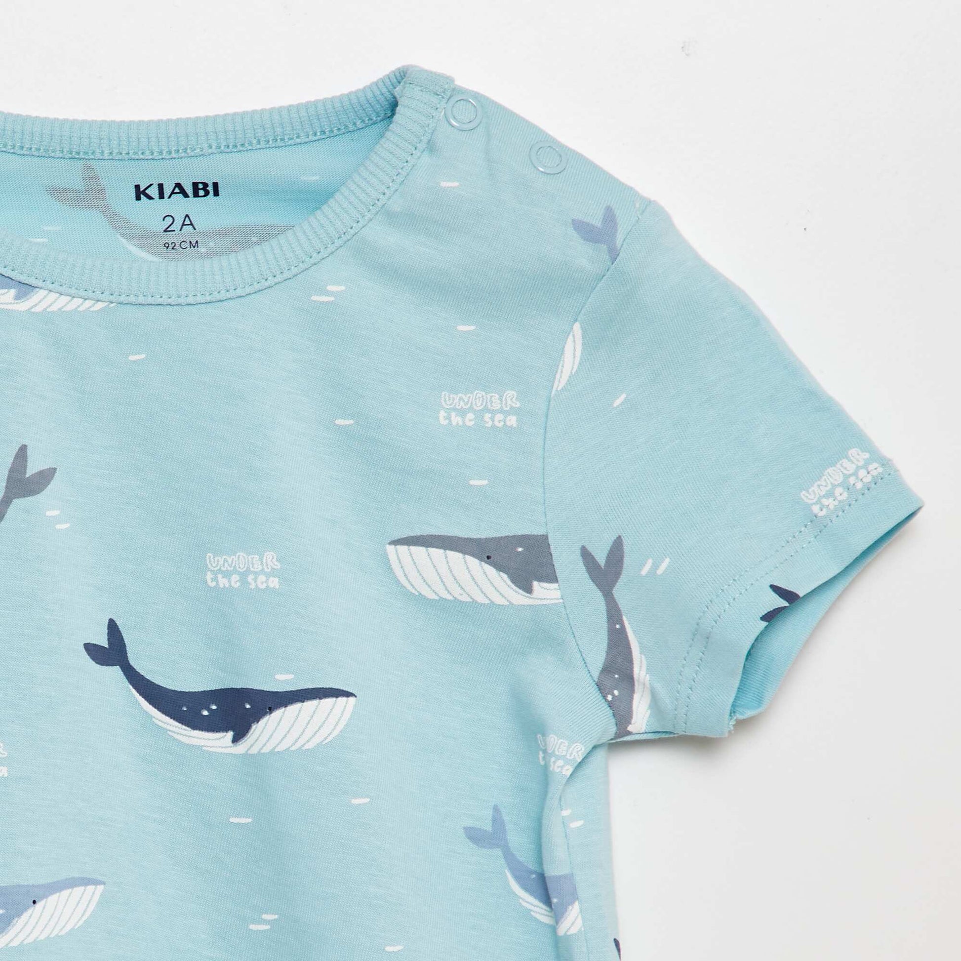 Pyjama court t-shirt + short - 2 pièces BLEU