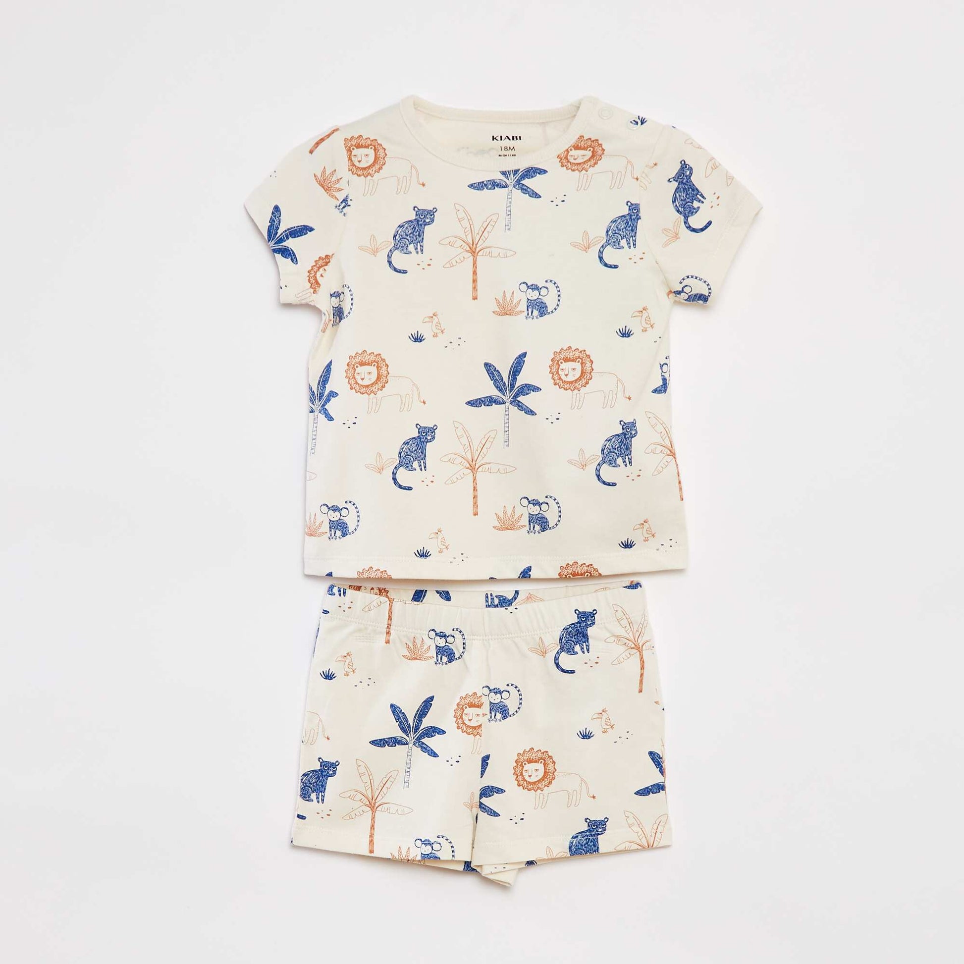 Pyjama court t-shirt + short - 2 pièces BEIGE
