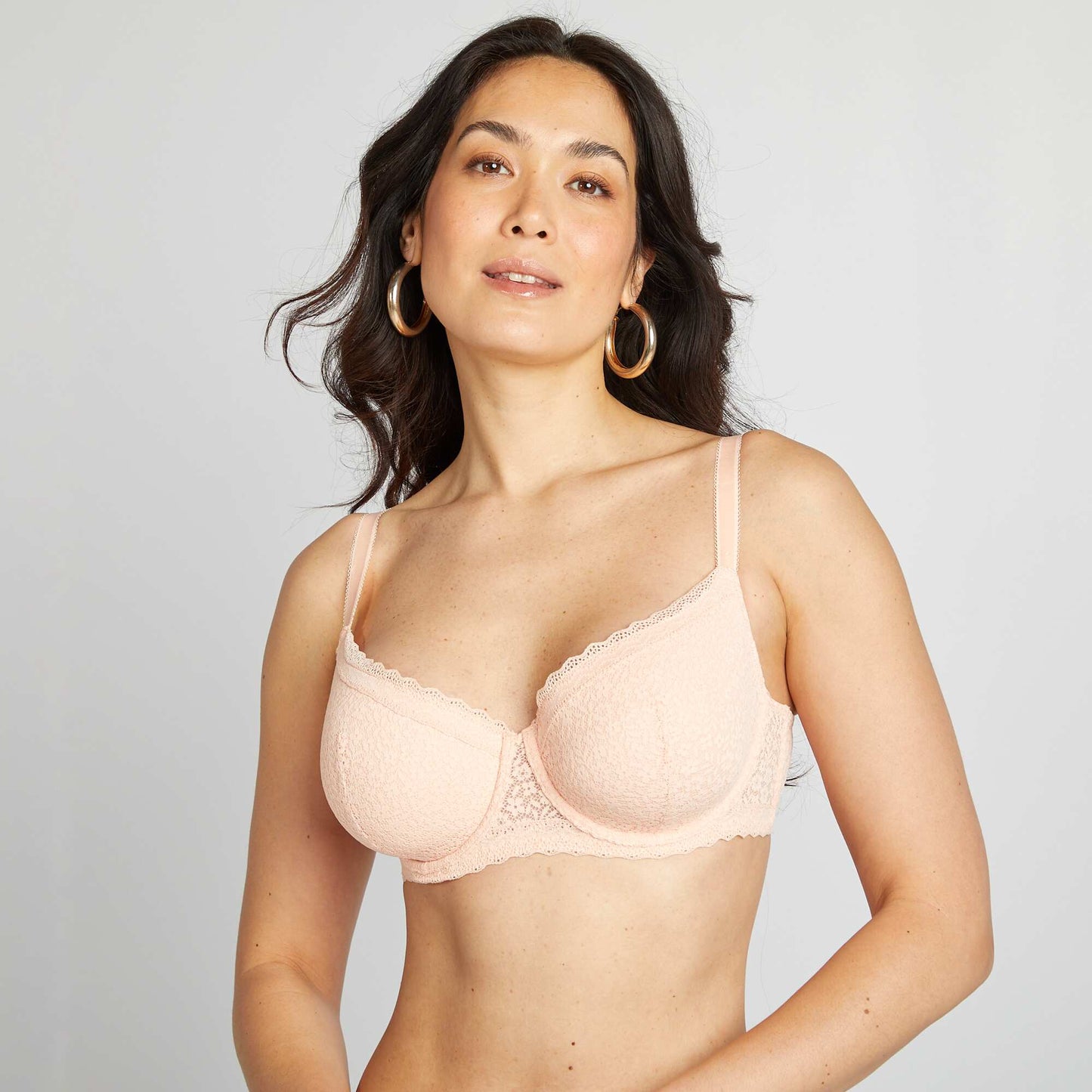 Soutien-gorge dentelle emboitant D&E ROSE