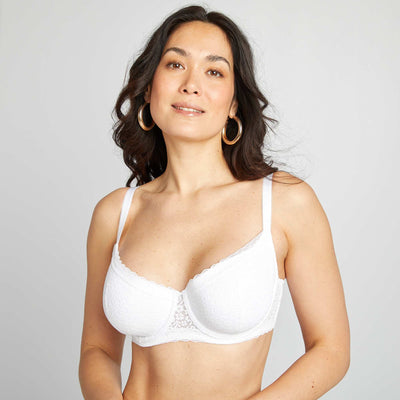 Soutien-gorge dentelle emboitant D&E BLANC
