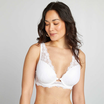 Soutien-gorge en dentelle D&E BLANC