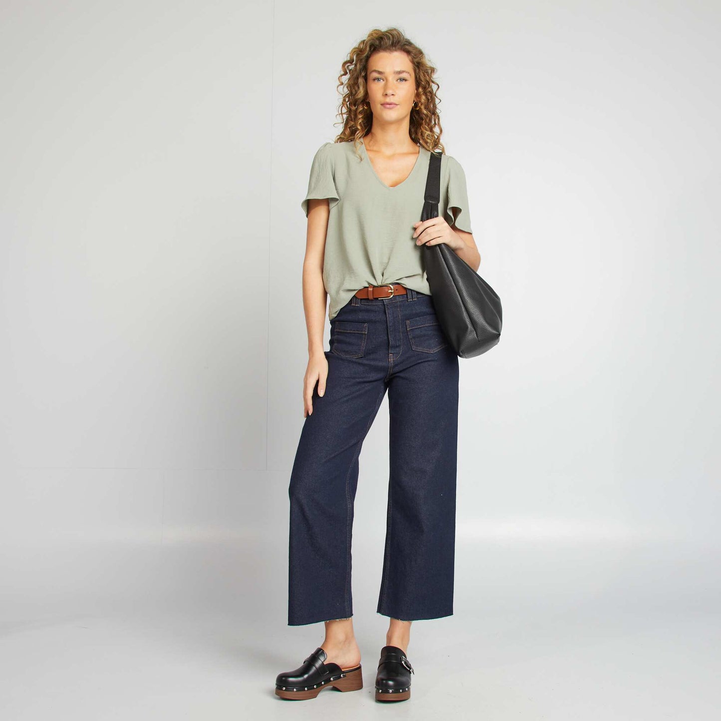 Blouse légère volante KAKI