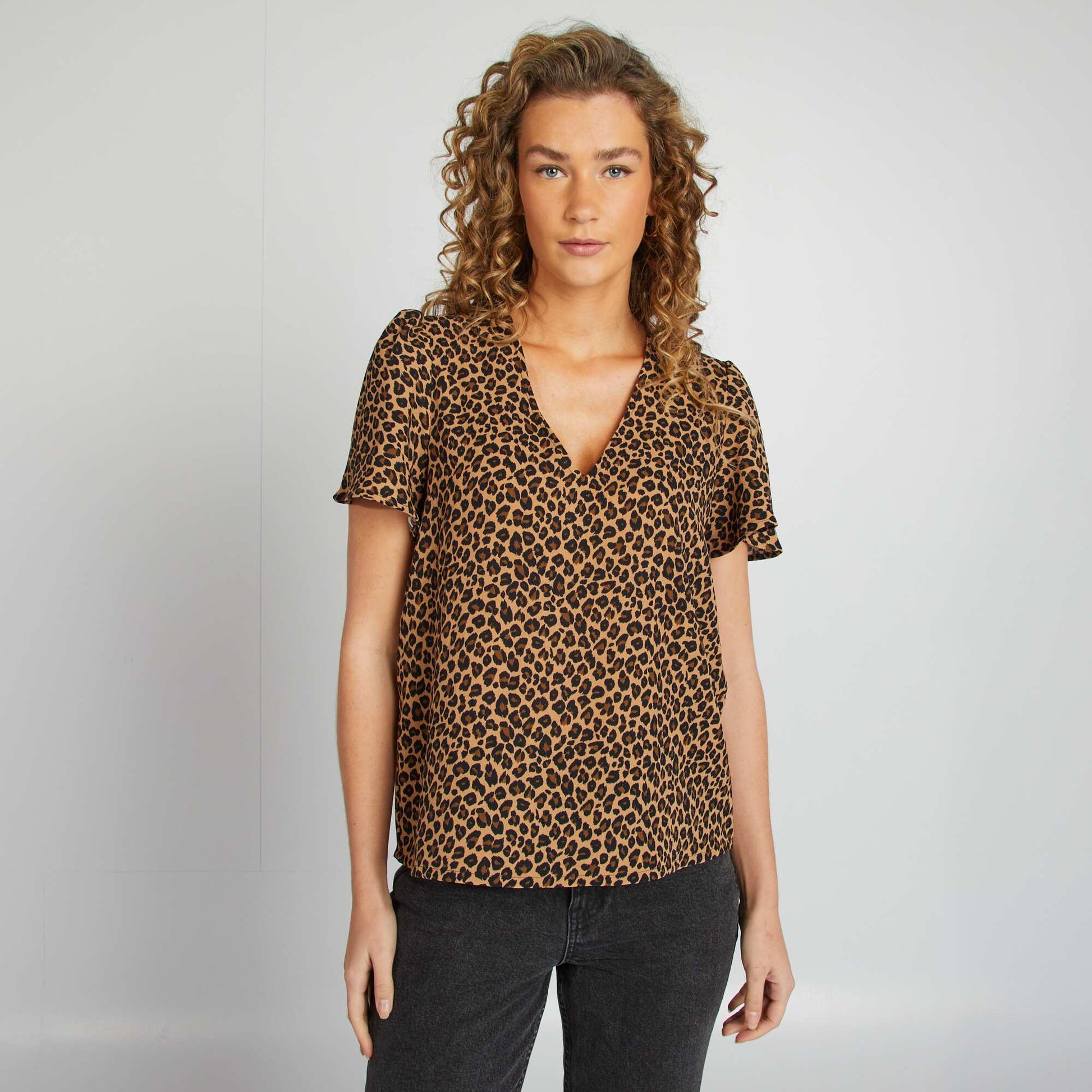 Blouse légère volante LéOPARD
