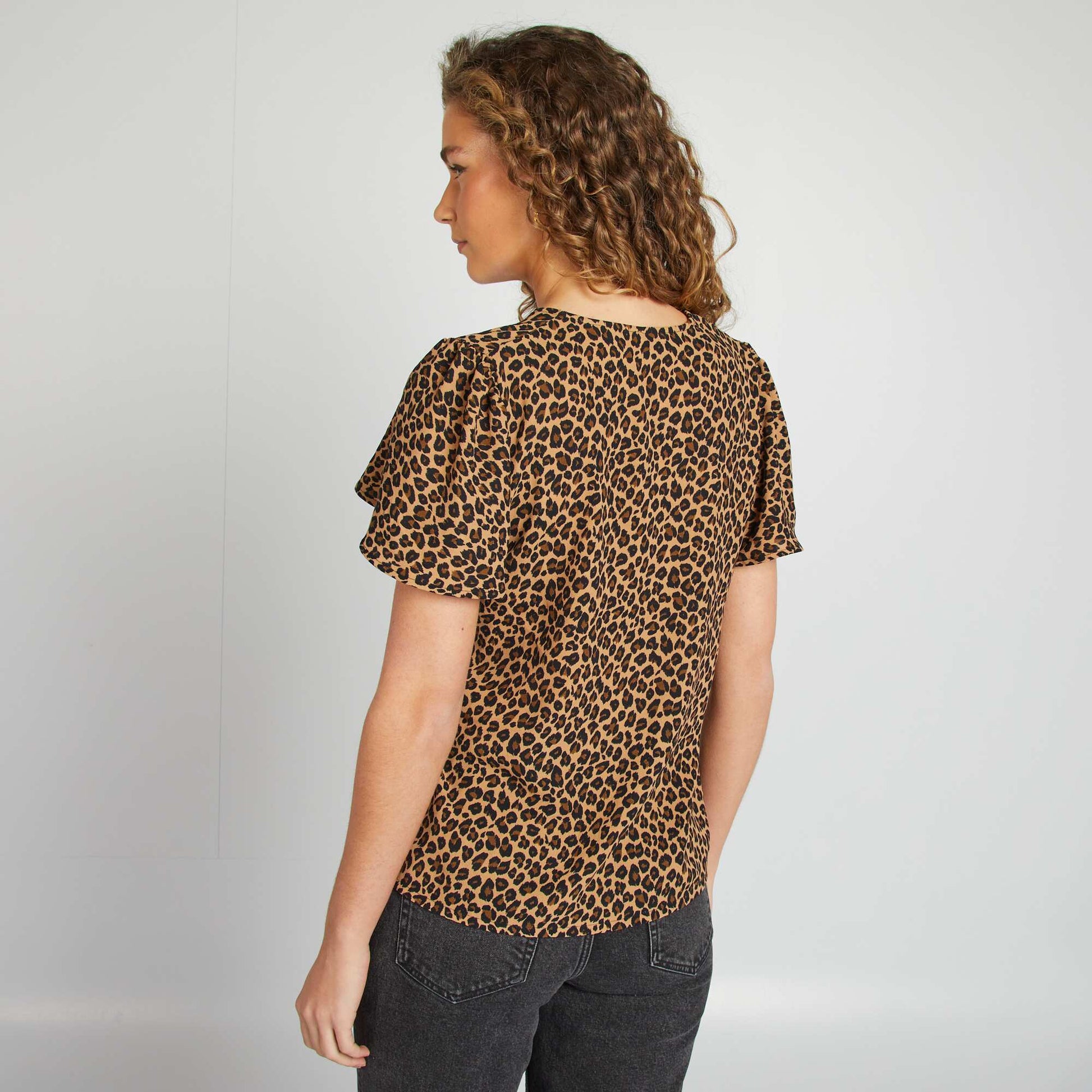 Blouse légère volante LéOPARD