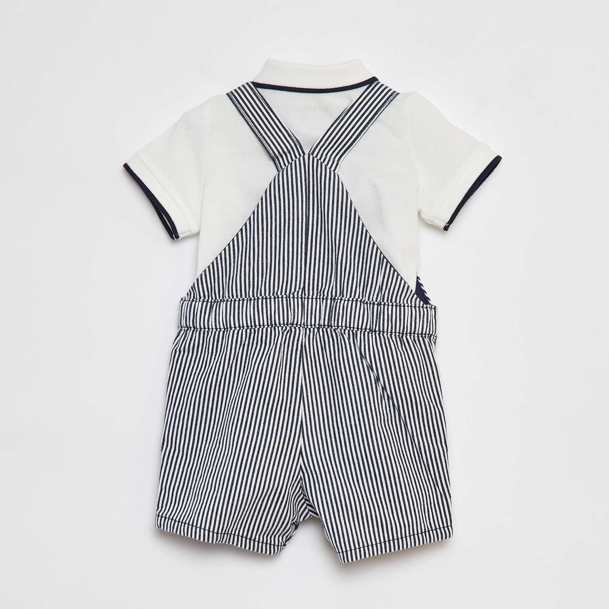 Ensemble polo + salopette - 2 pièces BLANC