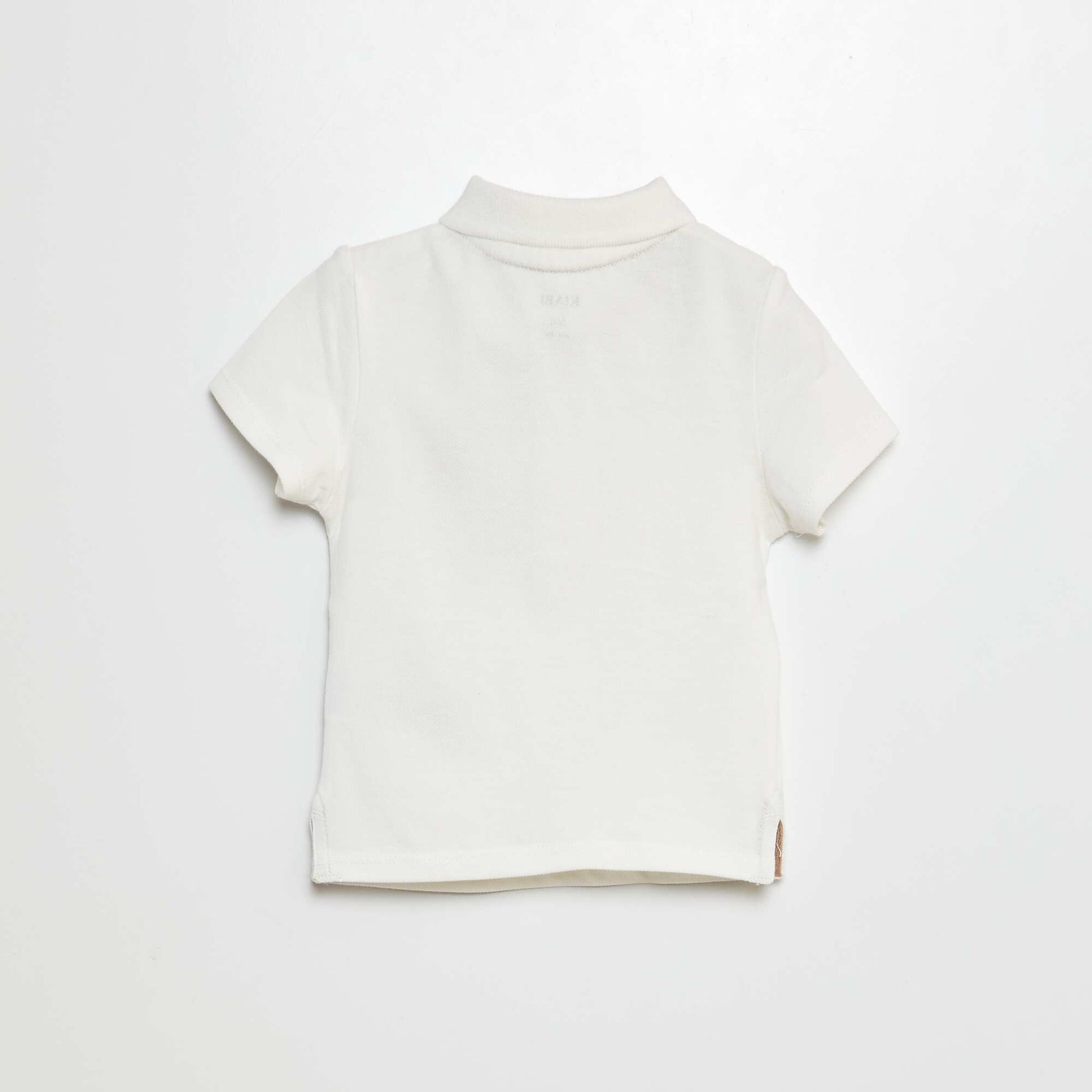 Polo en coton piqué BLANC