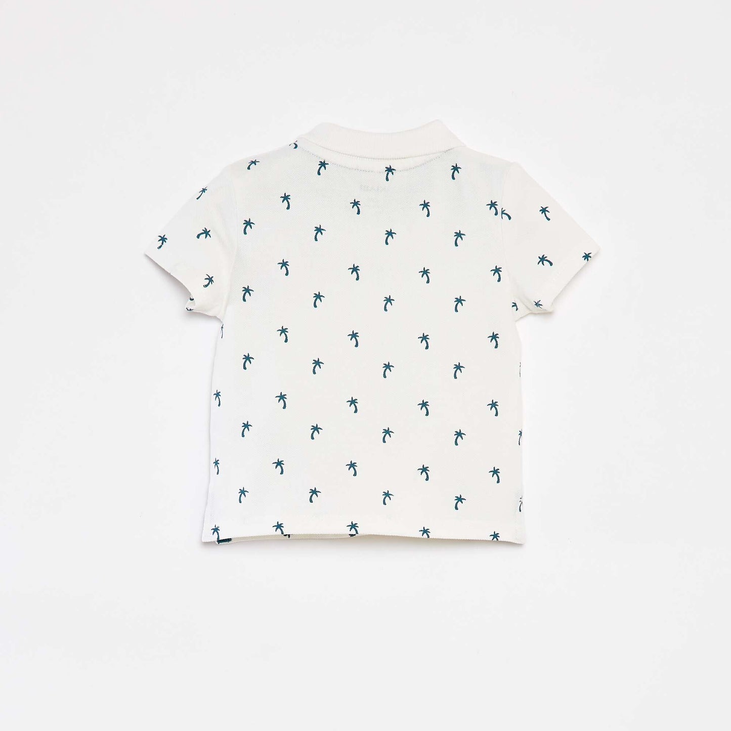 Polo manches courtes en piqué de coton BLANC