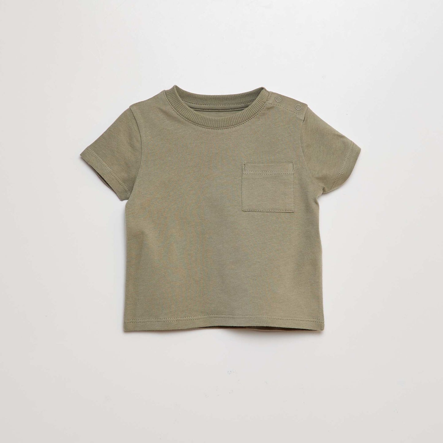 T-shirt à manches courtes uni VERT