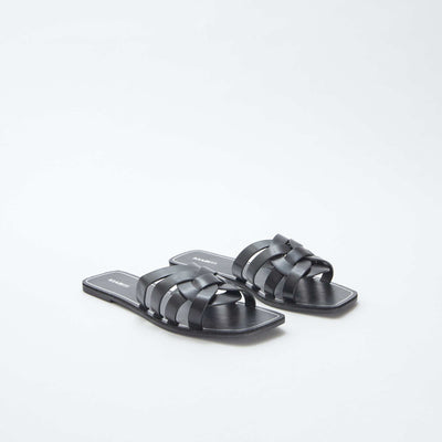 Sandales avec brides croisées NOIR