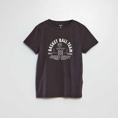 T-shirt manches courtes avec imprimé GRIS