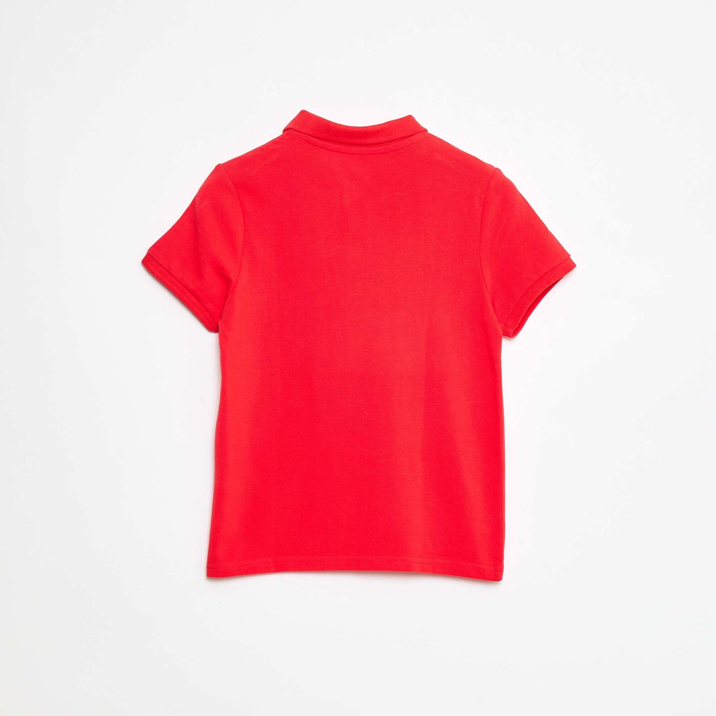 Polo uni en maille piquée ROUGE