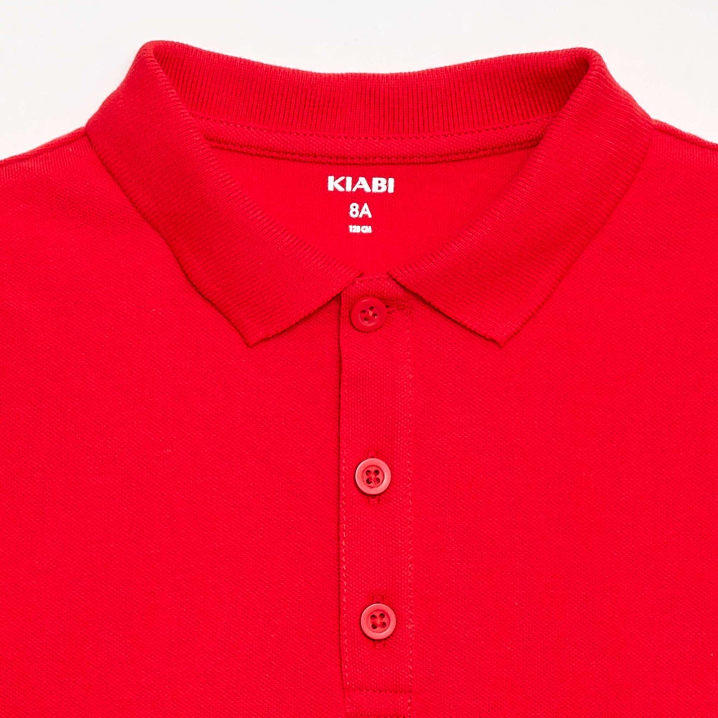 Polo uni en maille piquée ROUGE