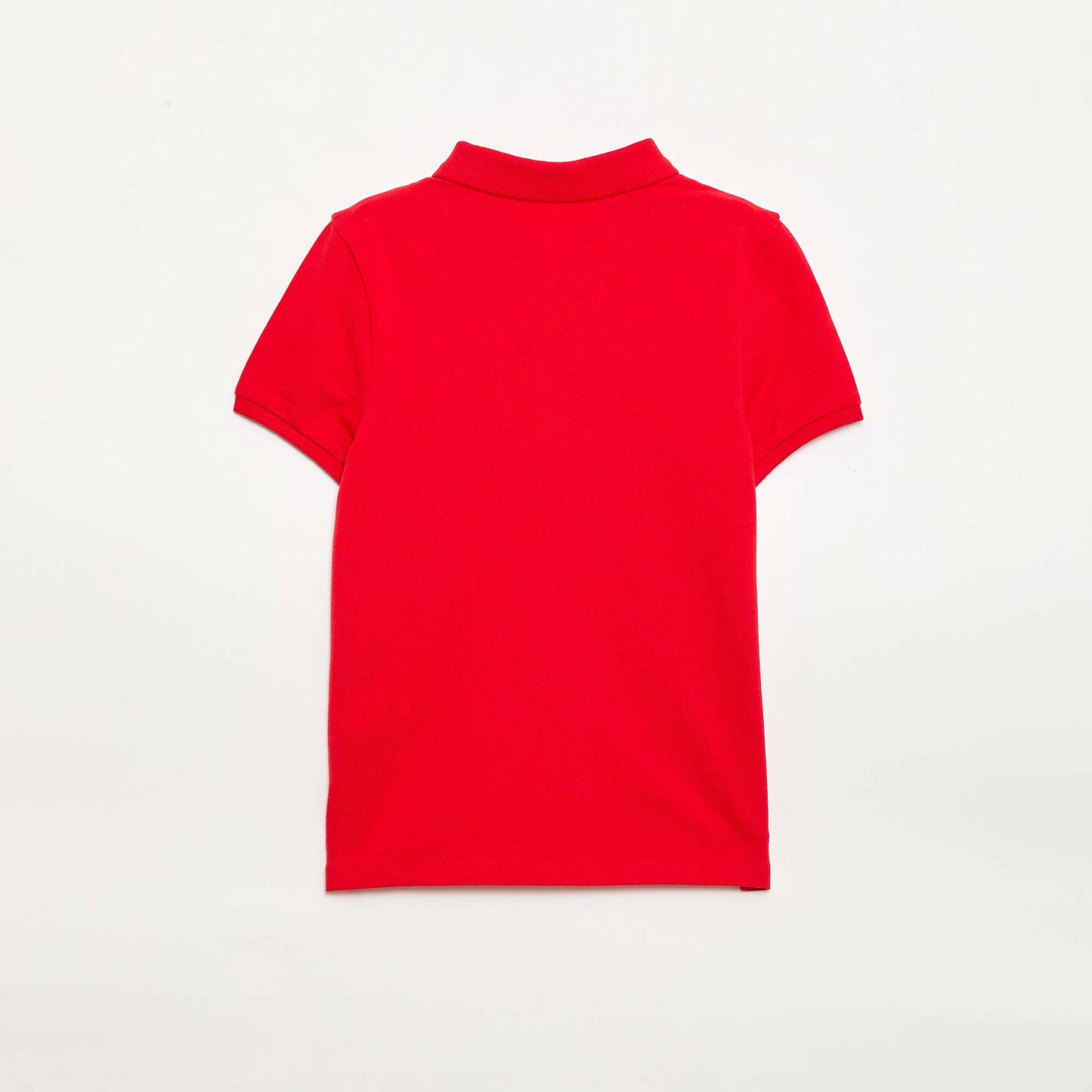 Polo uni en maille piquée ROUGE