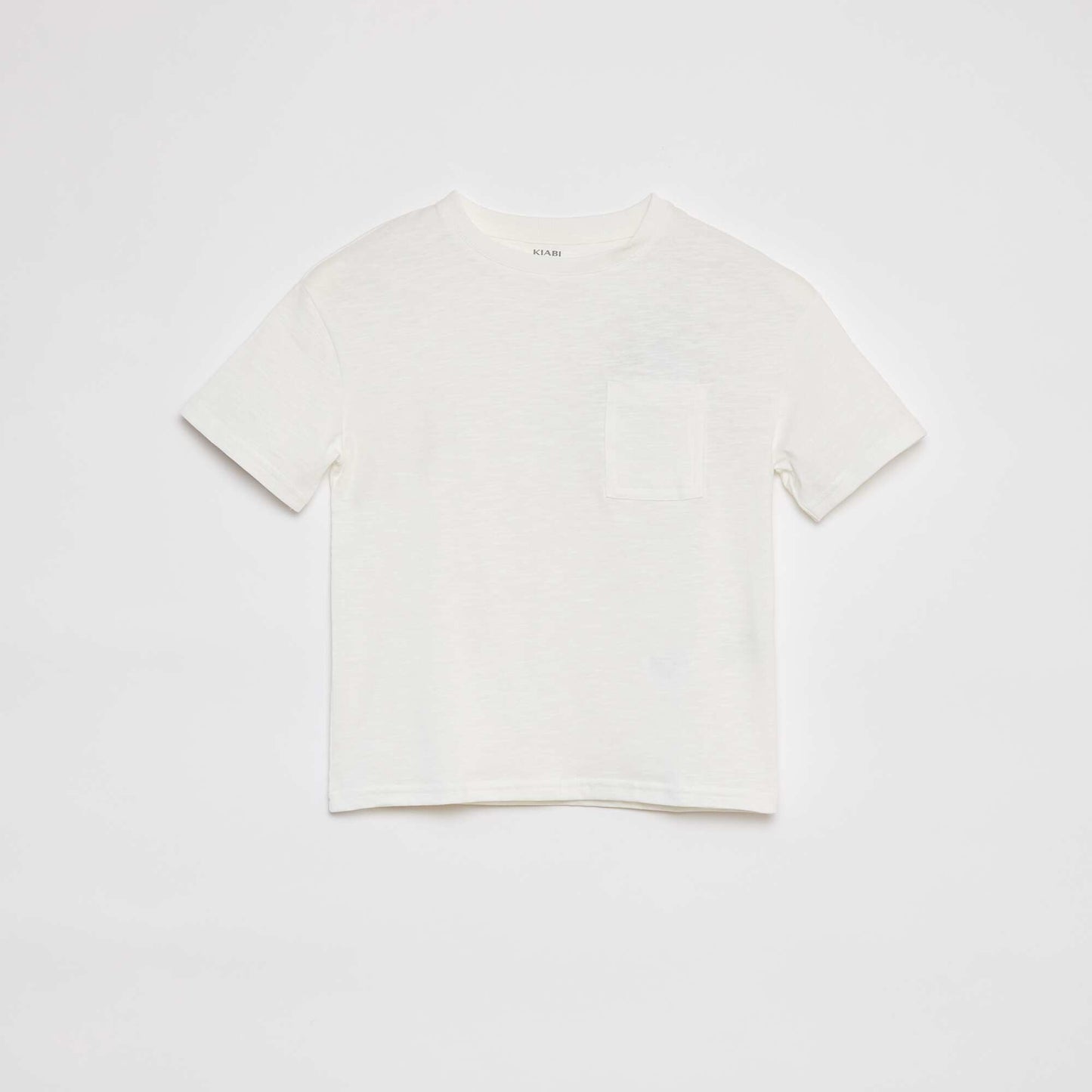 T-shirt oversize uni avec poche BLANC