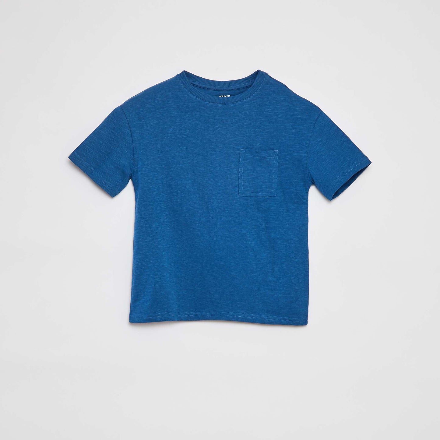 T-shirt oversize uni avec poche BLEU