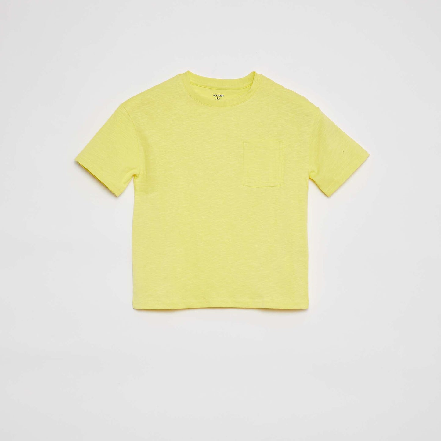 T-shirt oversize uni avec poche JAUNE