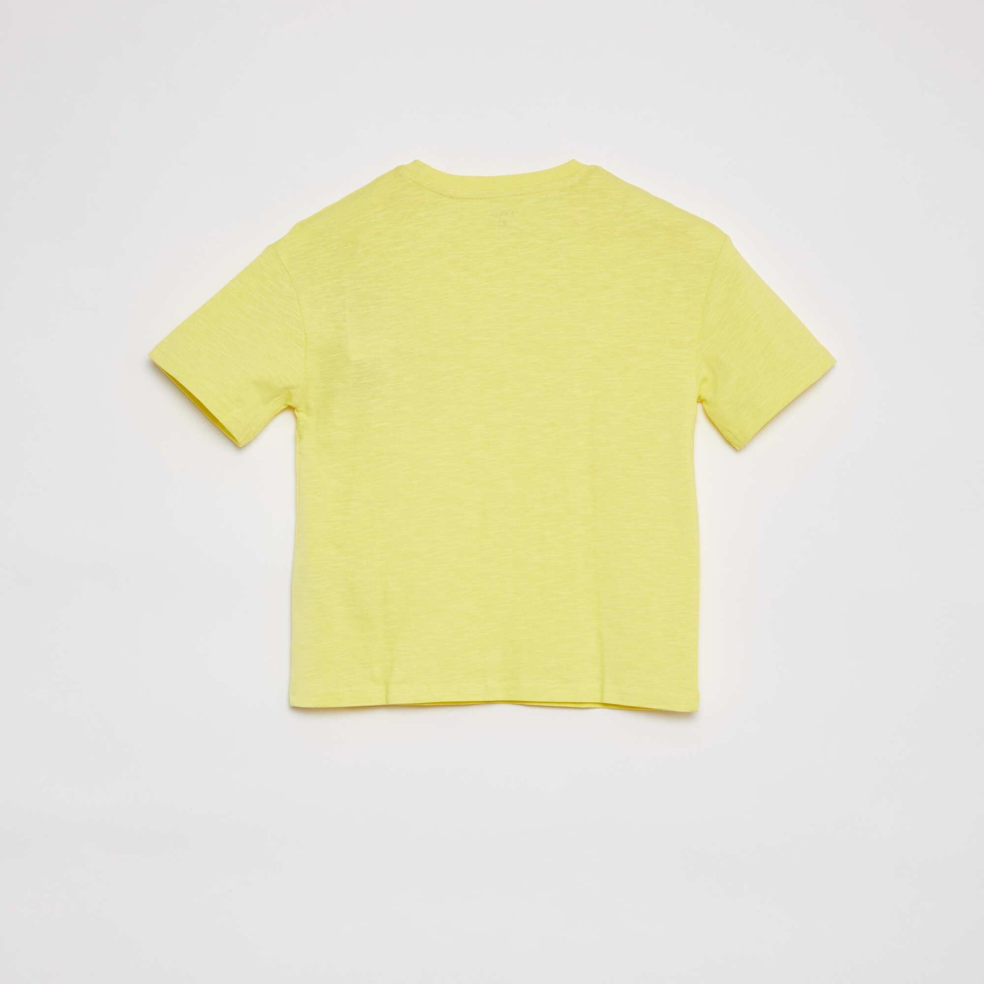 T-shirt oversize uni avec poche JAUNE