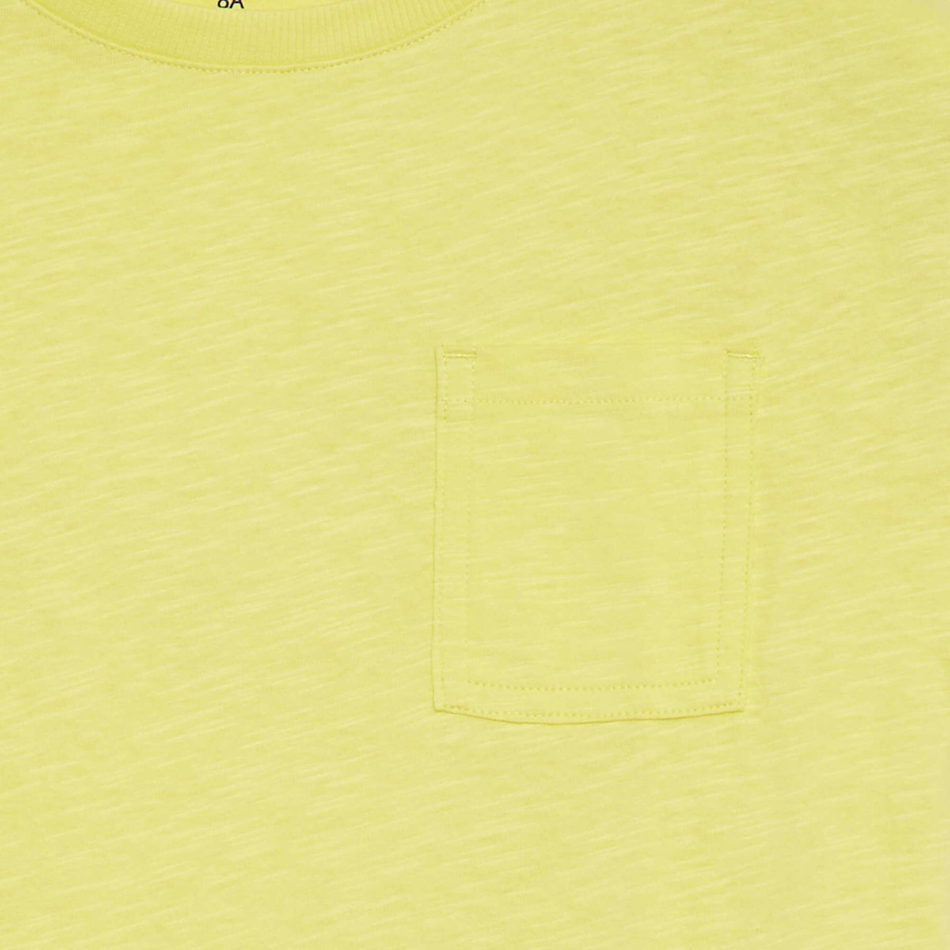 T-shirt oversize uni avec poche JAUNE