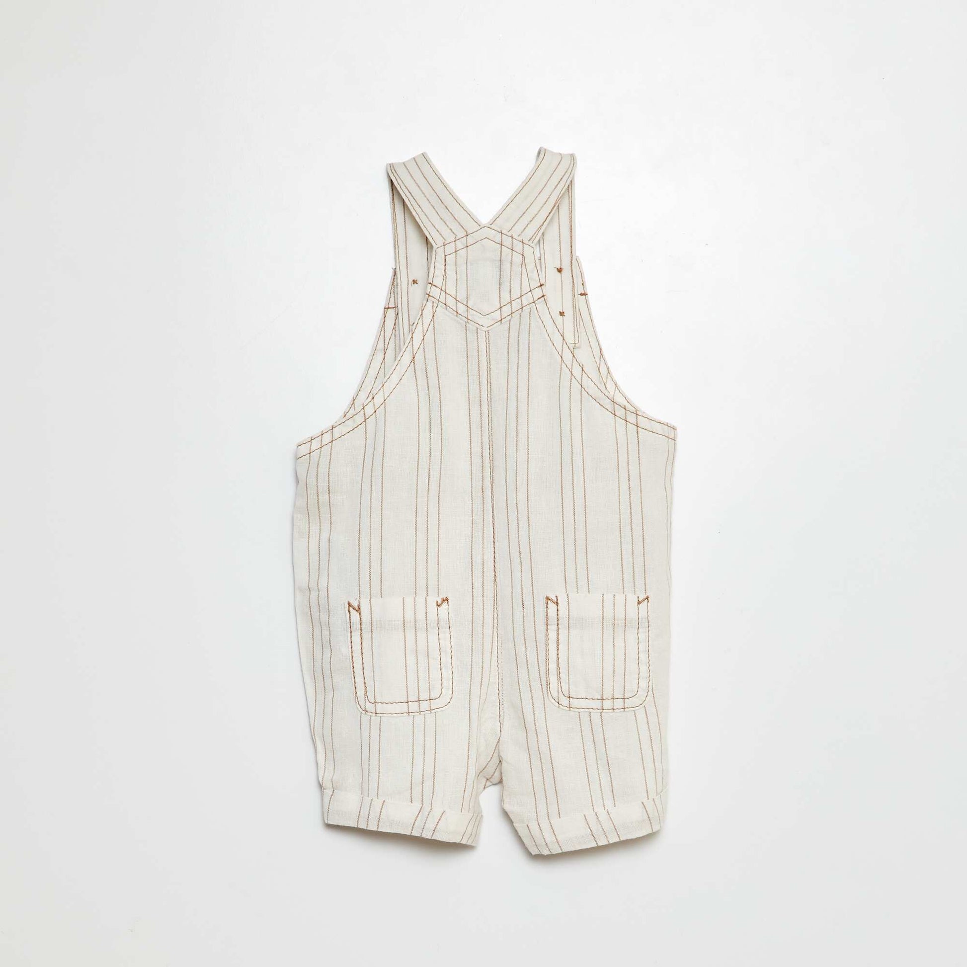 Salopette short BLANC