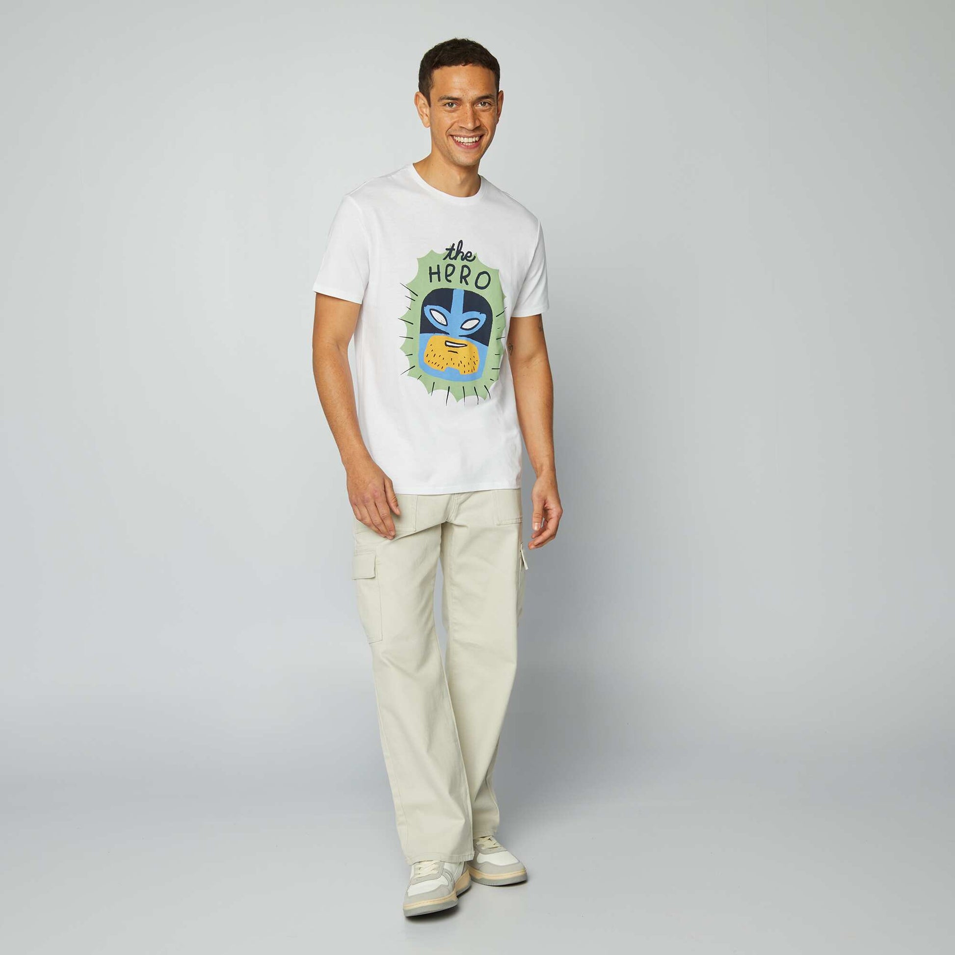 T-shirt imprimé Fête des pères BLANC