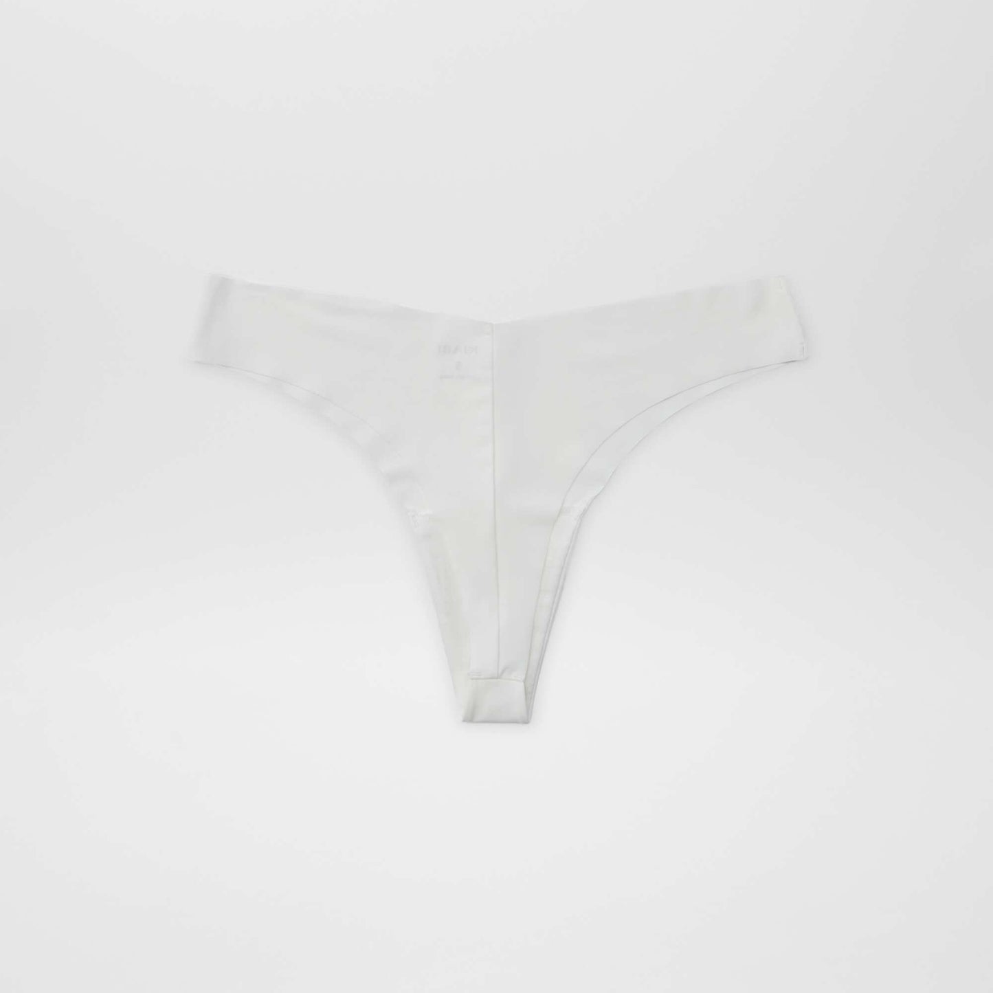Lot de 2 tangas invisibles en microfibre BLANC