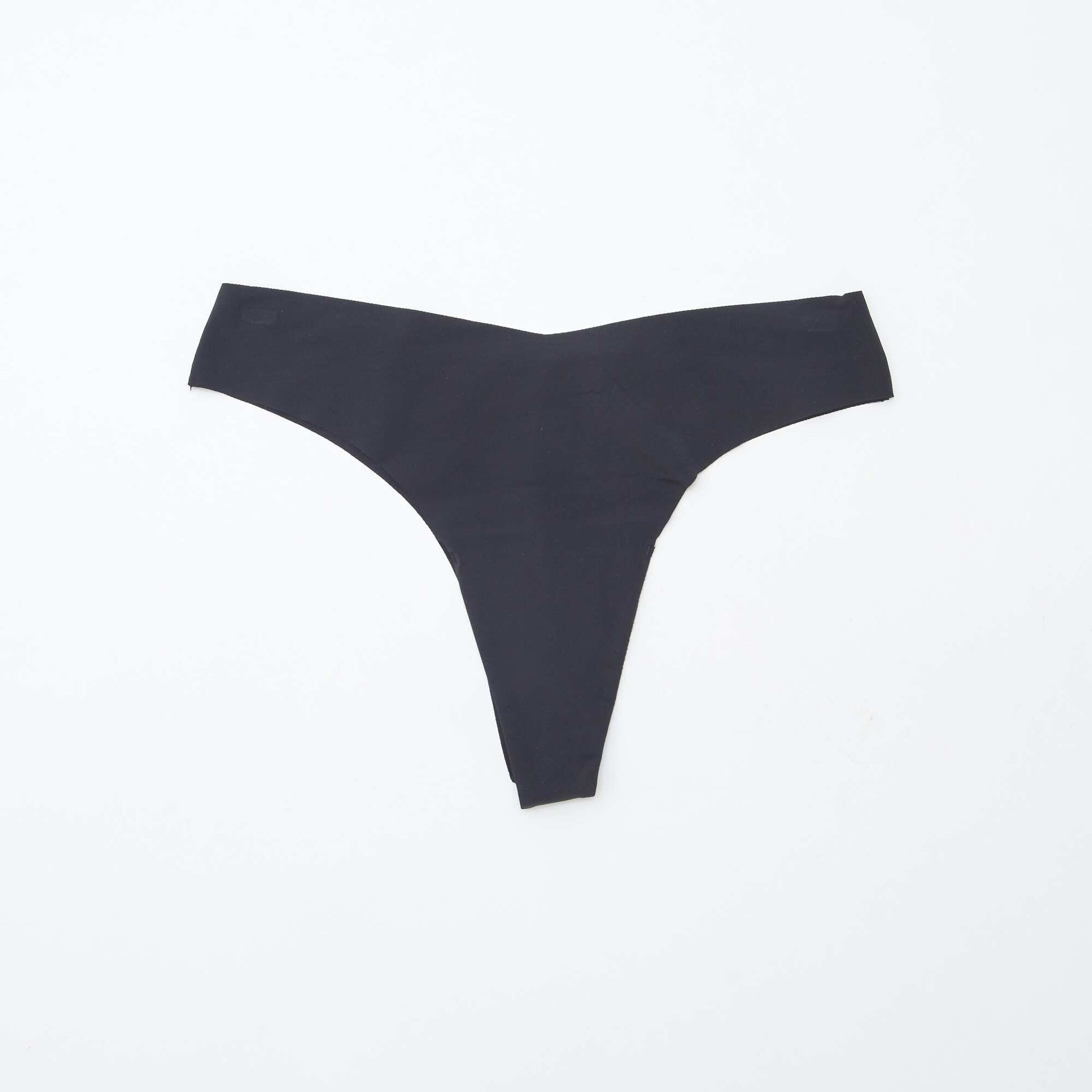 Lot de 2 tangas invisibles en microfibre NOIR