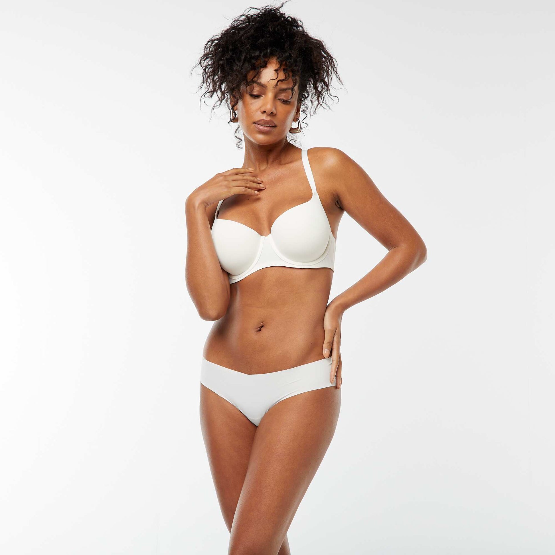 Lot de 2 shortys invisibles en microfibre BLANC