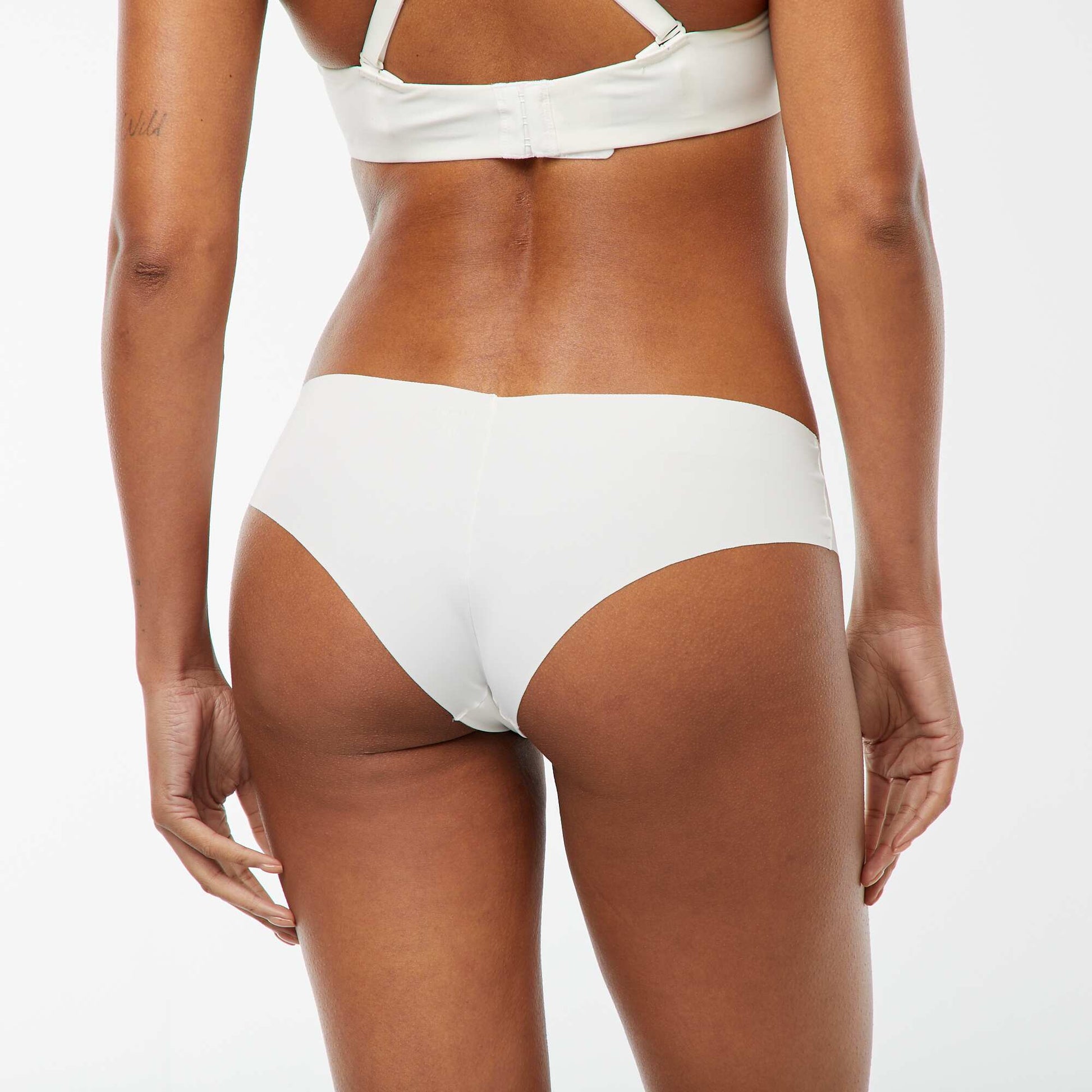 Lot de 2 shortys invisibles en microfibre BLANC