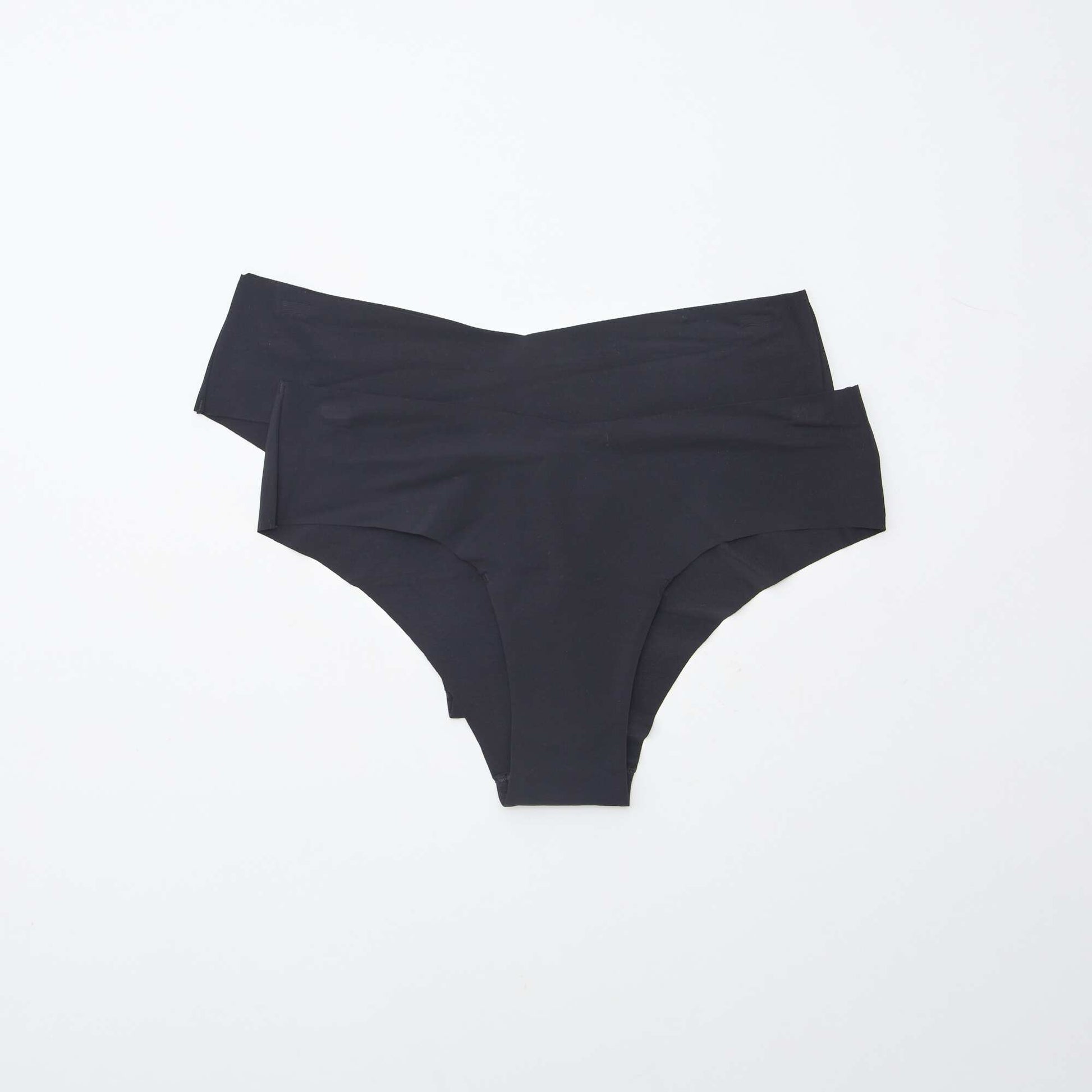 Lot de 2 shortys invisibles en microfibre NOIR