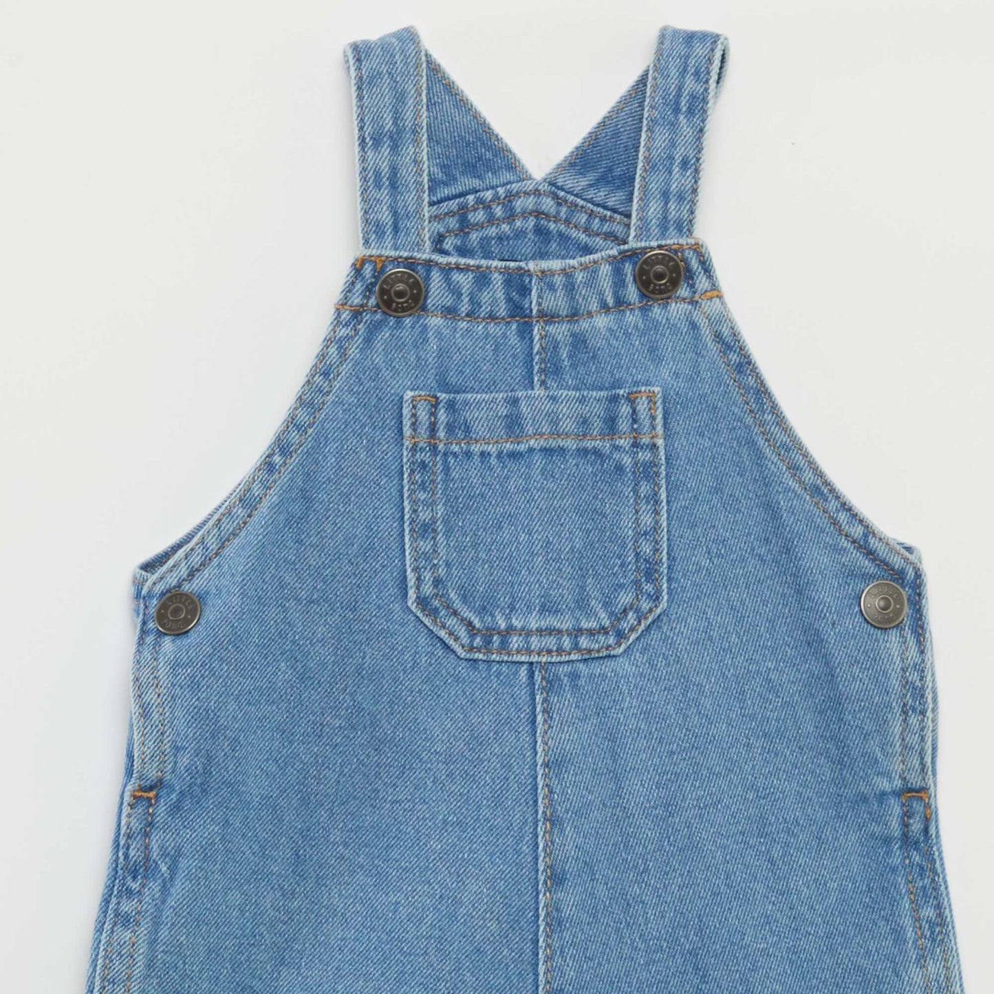 Salopette en denim courtes BLEU