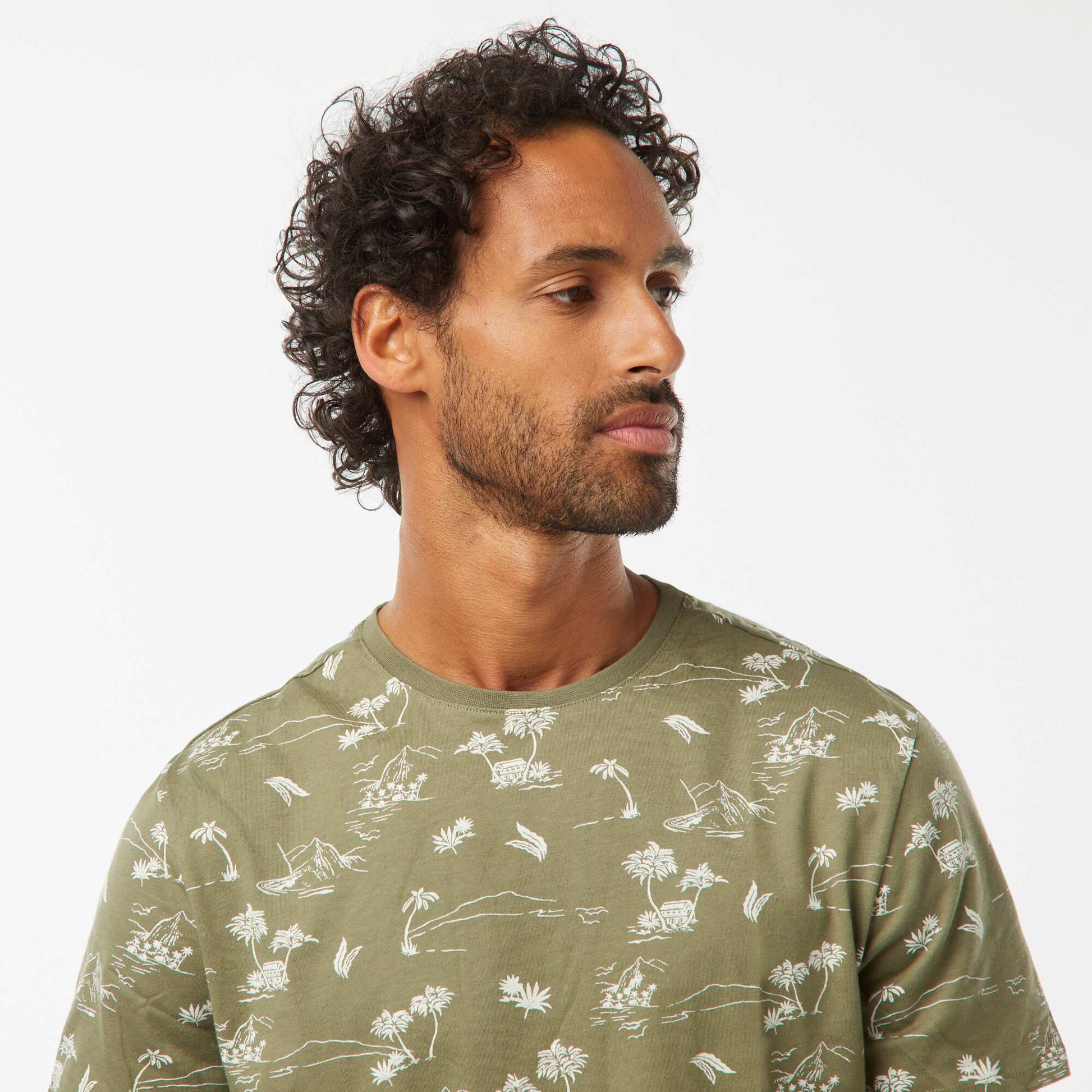 T-shirt imprimé manches courtes VERT