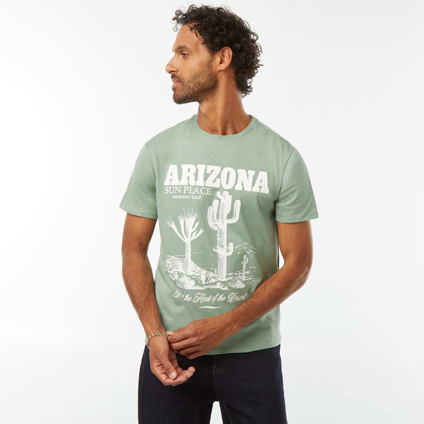 T-shirt imprimé manches courtes VERT